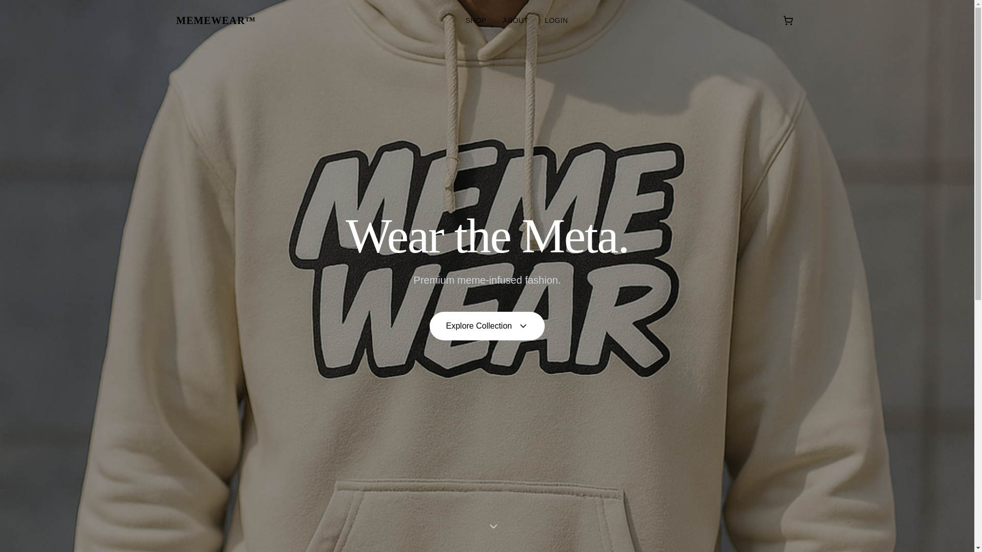 website screenshot of https://memewear.fit/