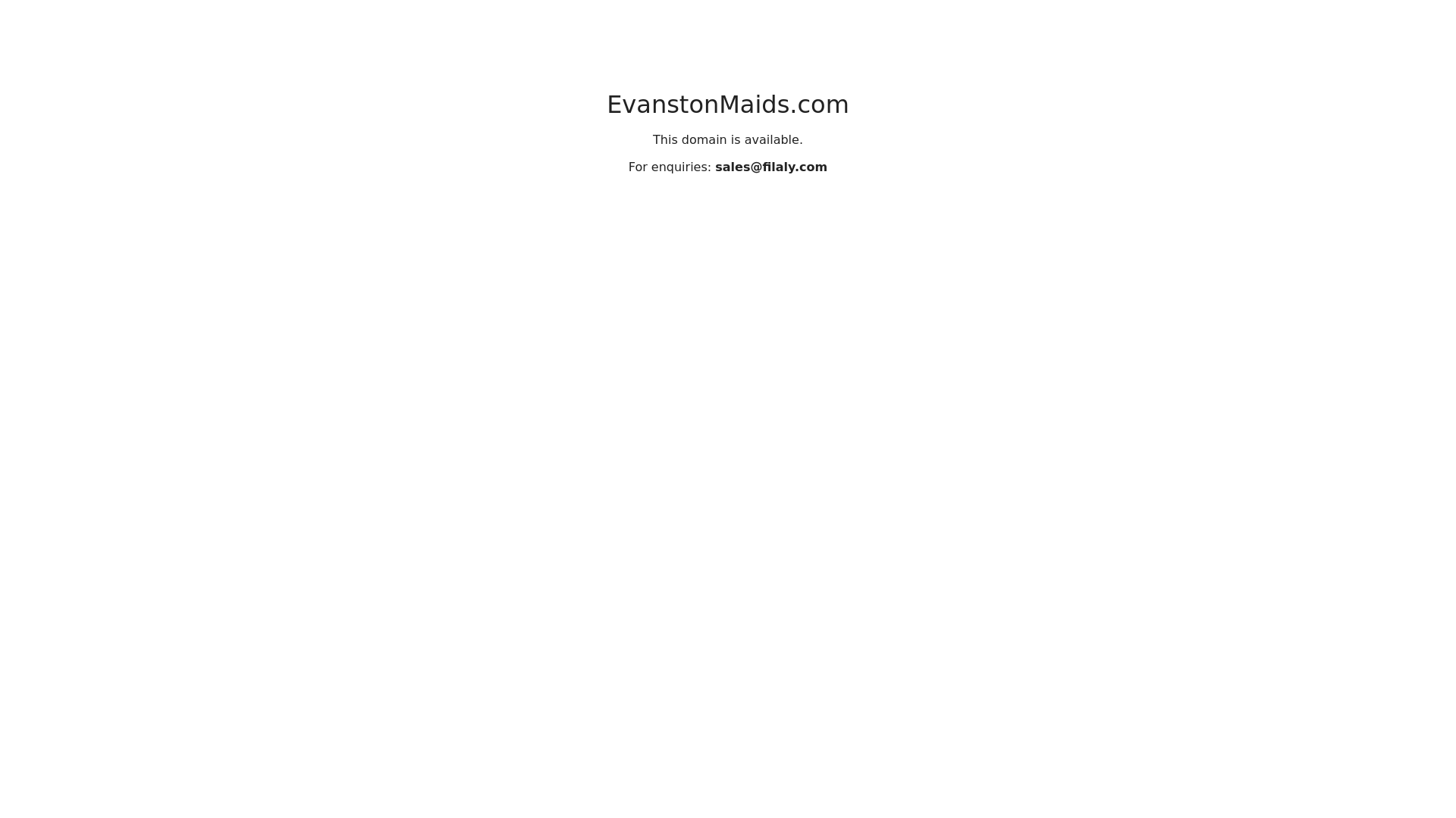 website screenshot of https://evanstonmaids.com/