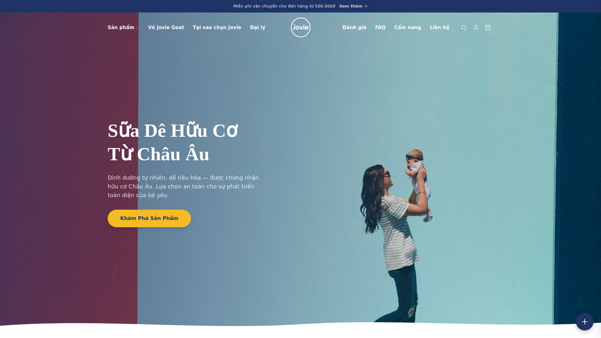 website screenshot of https://jovie.com.vn/