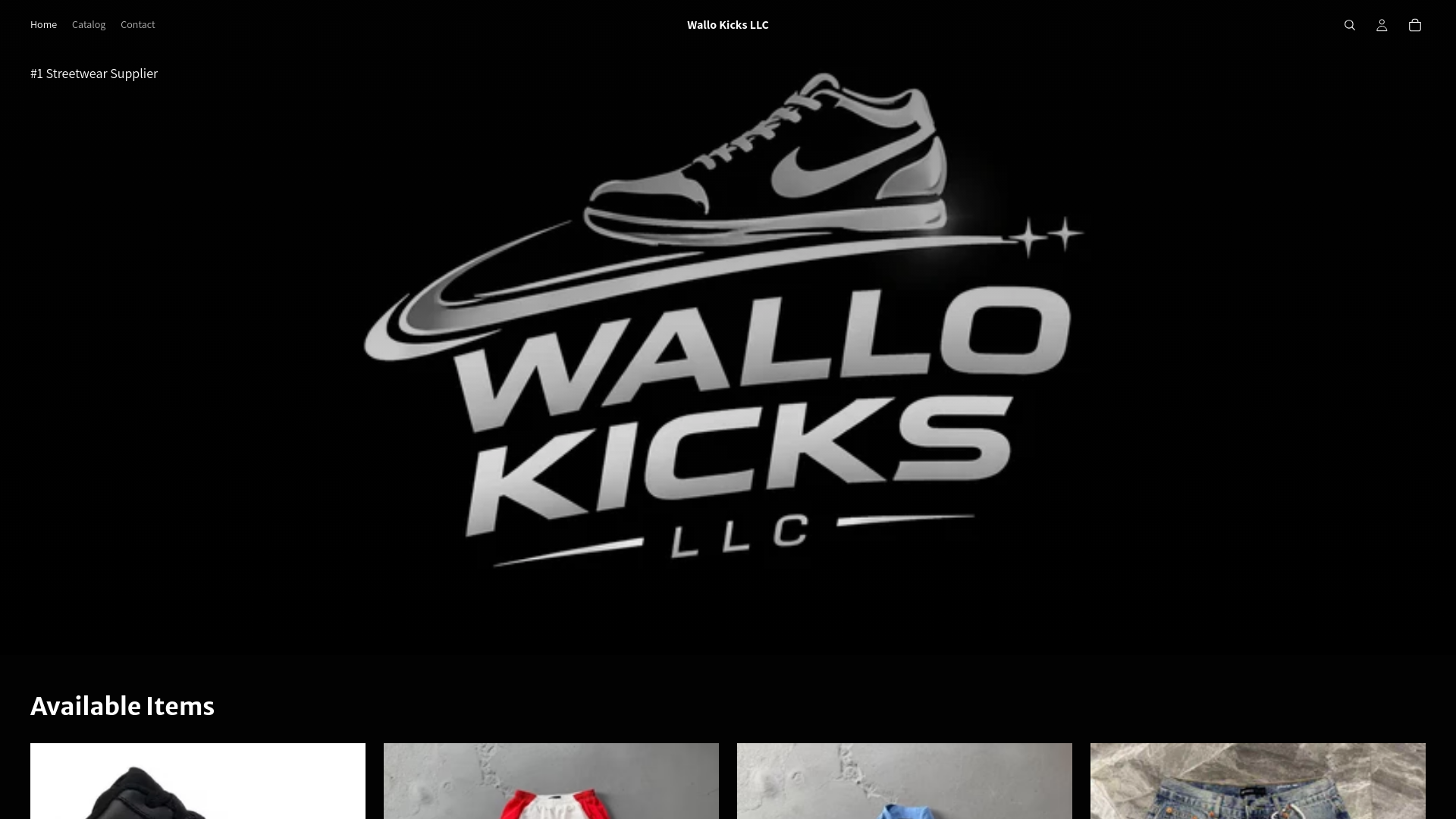 website screenshot of https://wallokicksllc.com/
