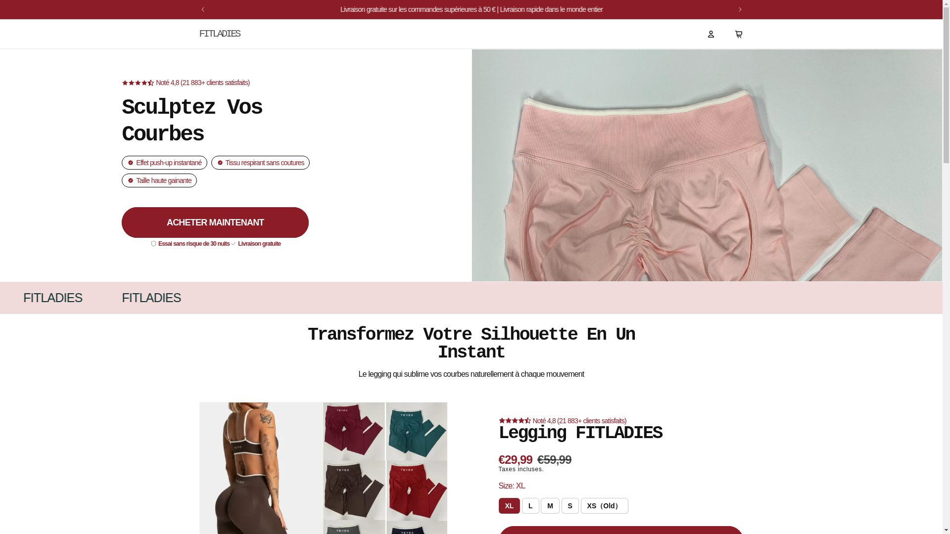 website screenshot of https://fitladies.fr/