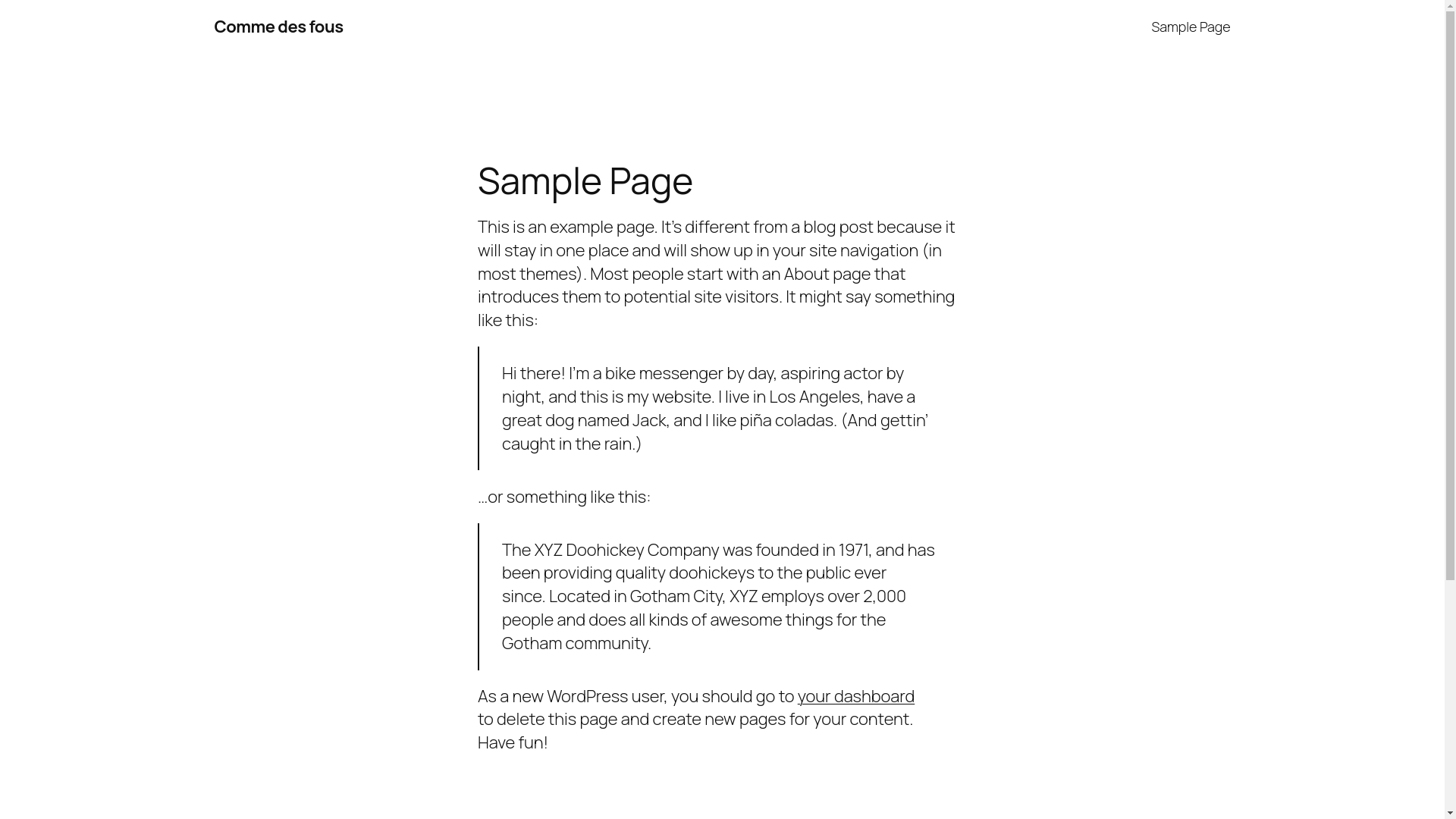website screenshot of https://boutiquecommedesfous.fr/
