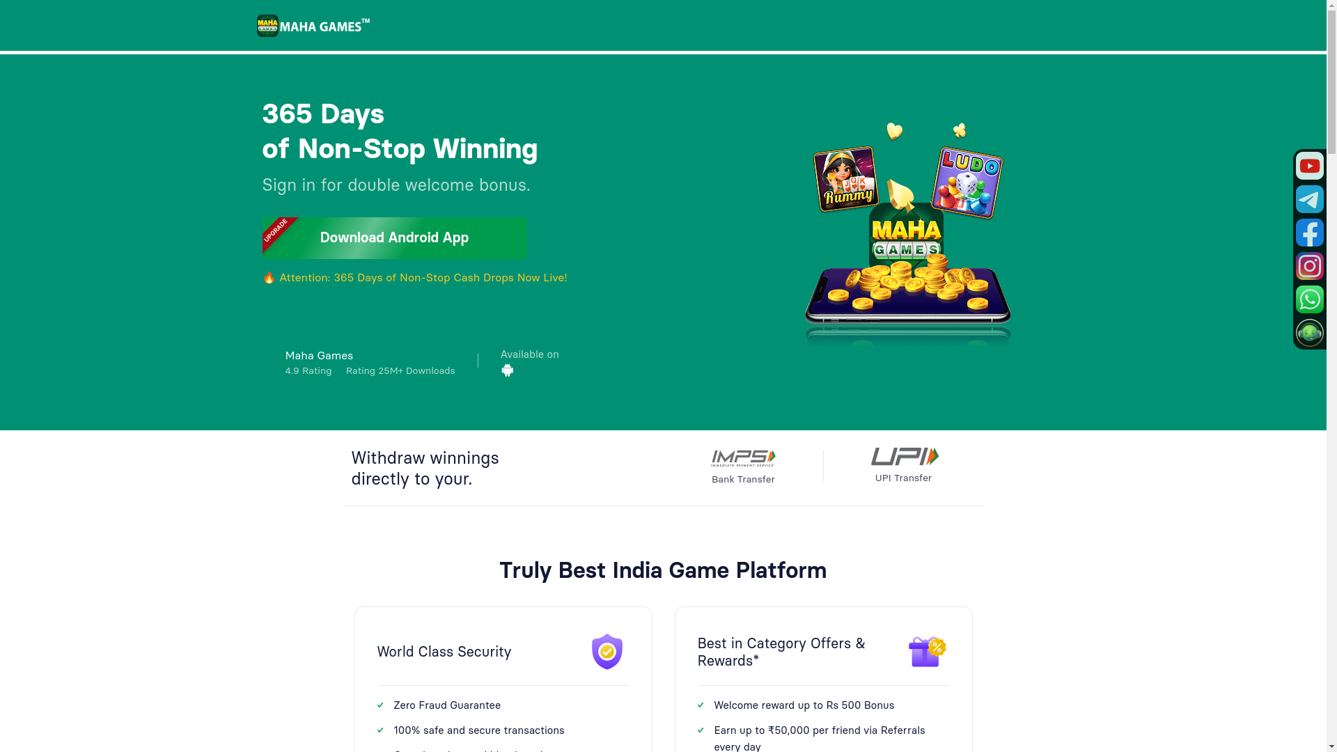 website screenshot of https://mahagames6.com/
