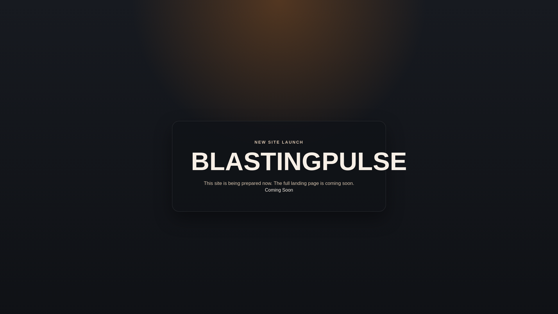 website screenshot of https://blastingpulse.com