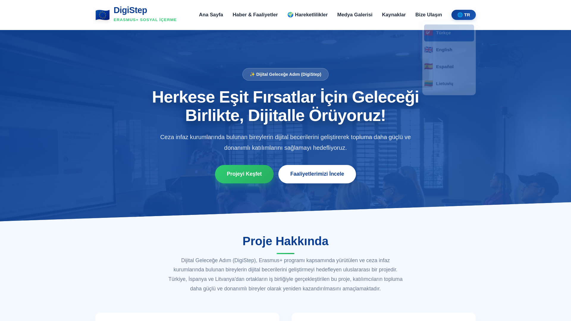 website screenshot of https://digistep.com.tr