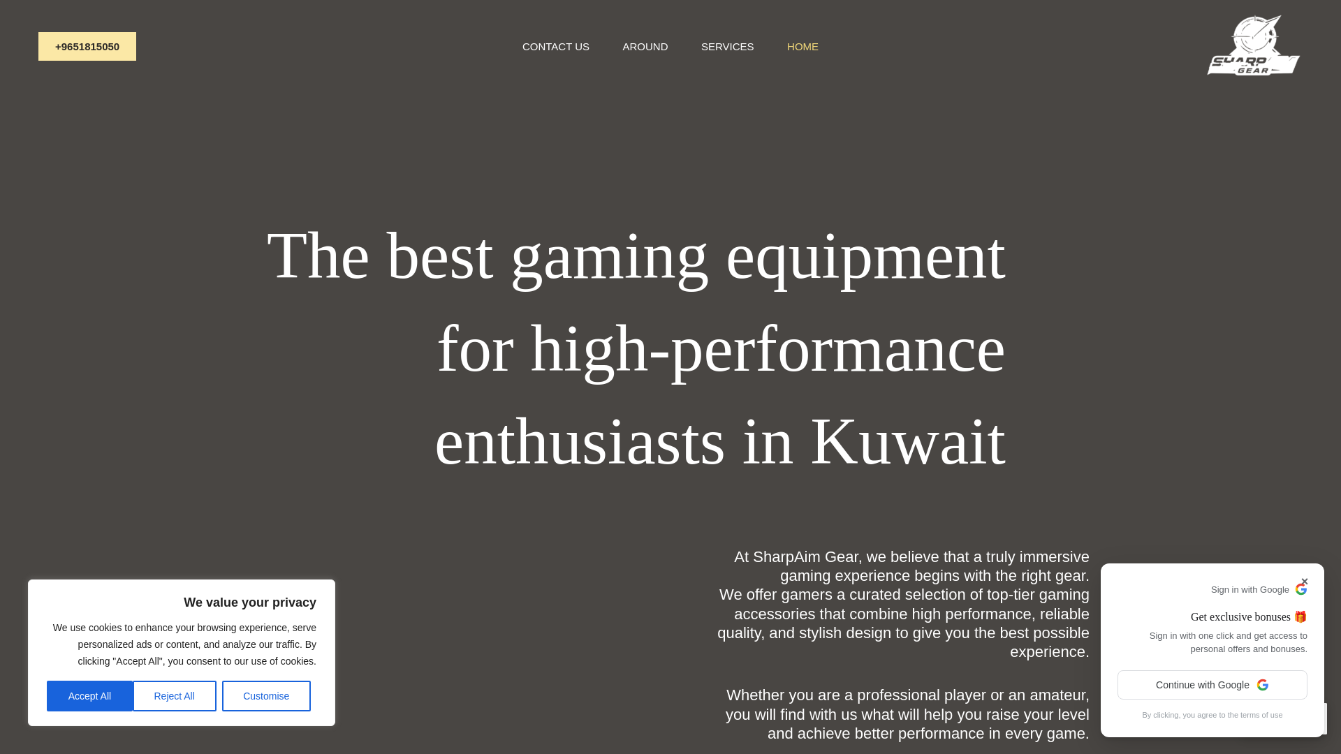 website screenshot of https://elitegaminggear.website/