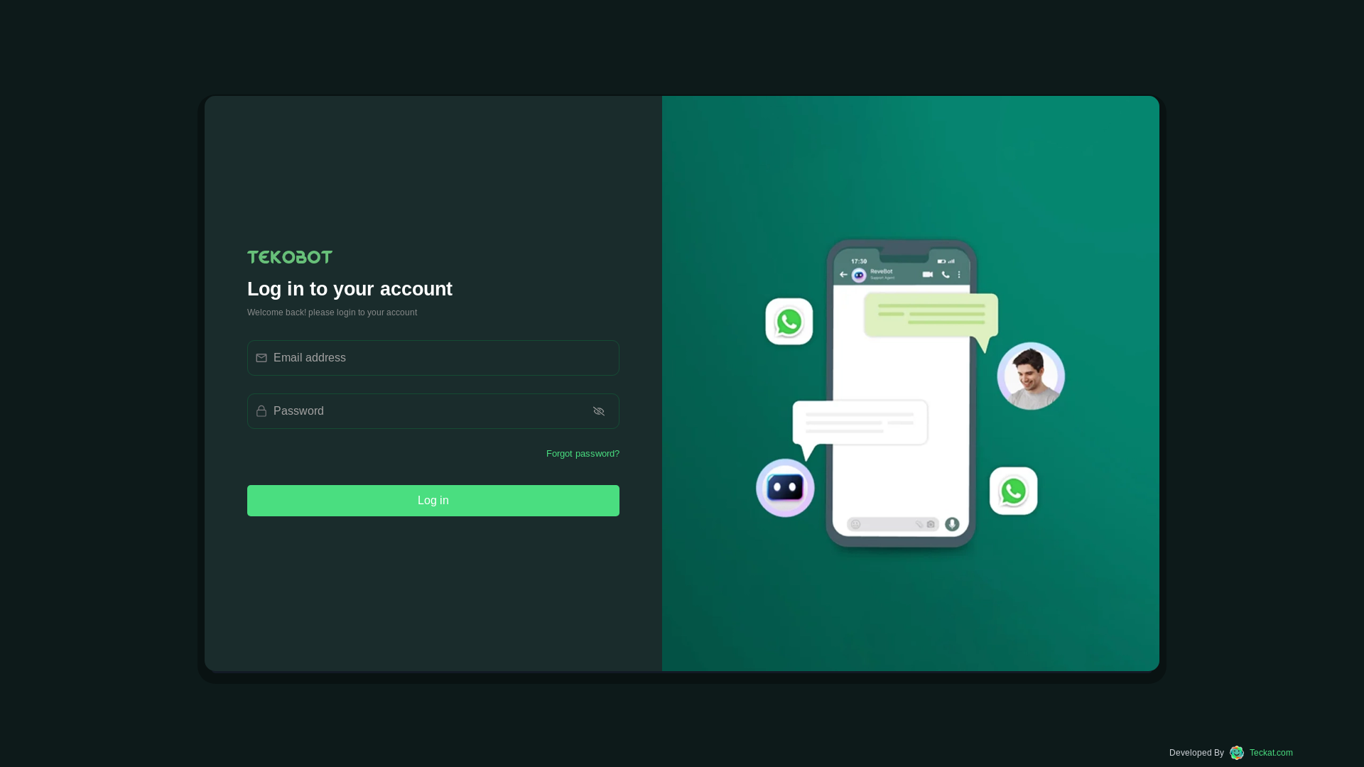 website screenshot of https://tekobot-dashboard.pages.dev/