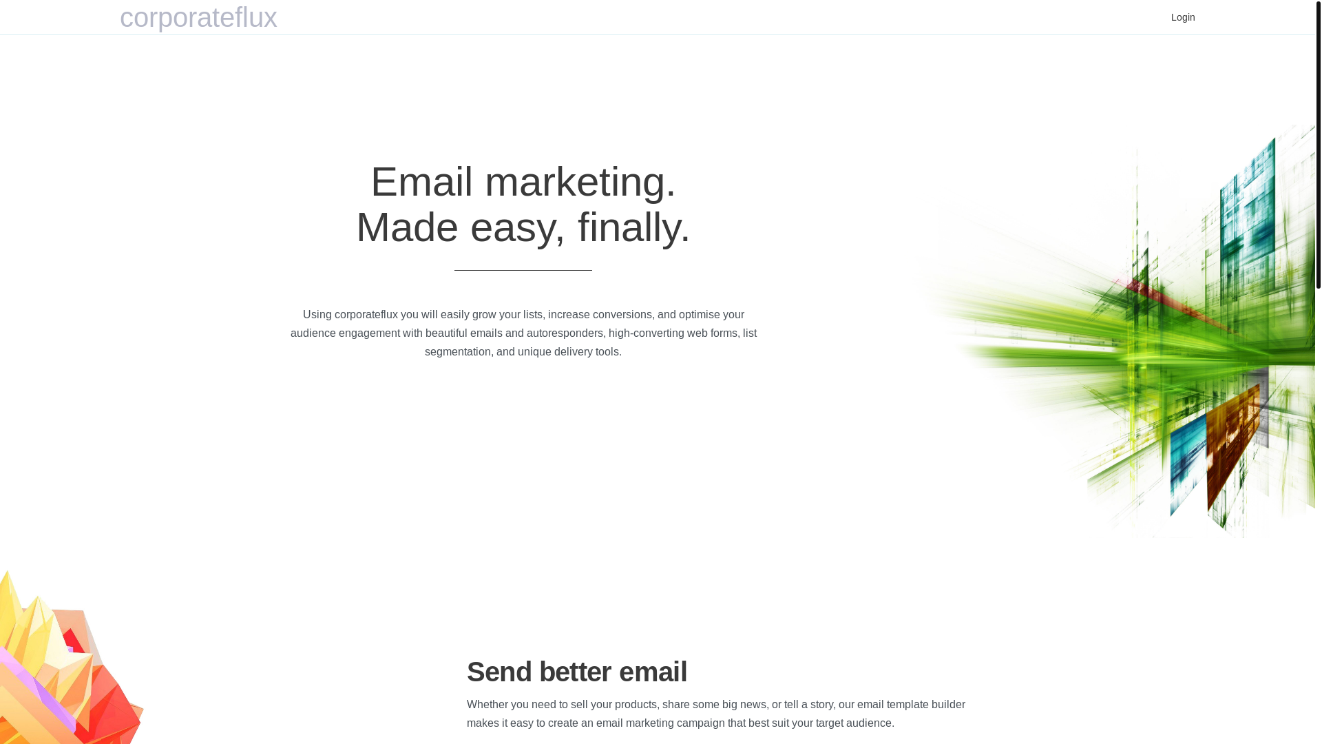 website screenshot of https://corporateflux.com/