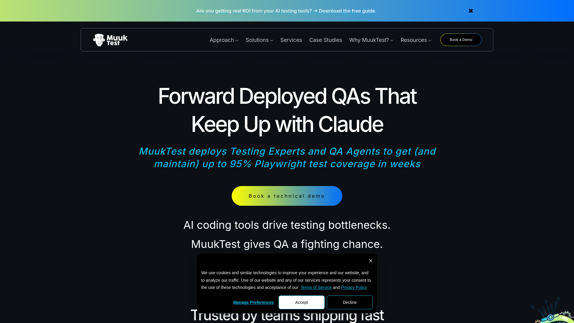 website screenshot of https://hellomuuktest.com