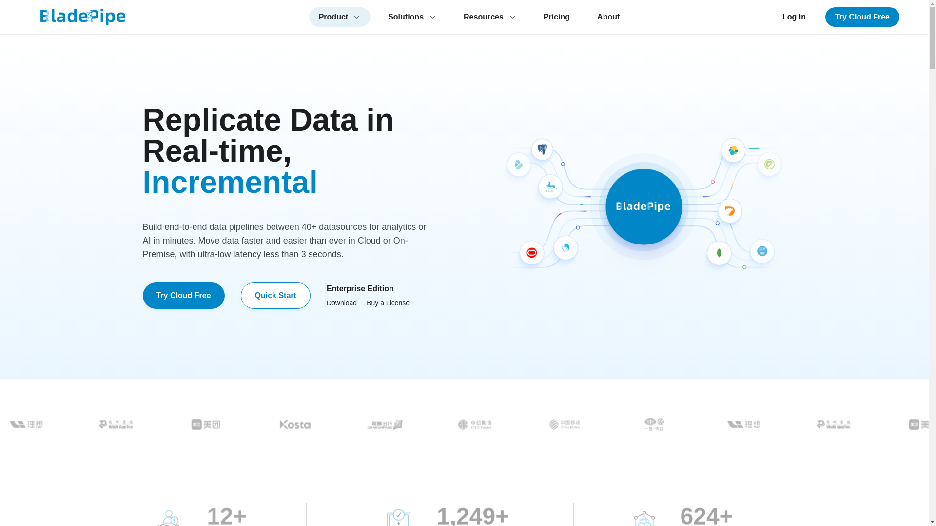 website screenshot of https://clougence-official-site-new.pages.dev/