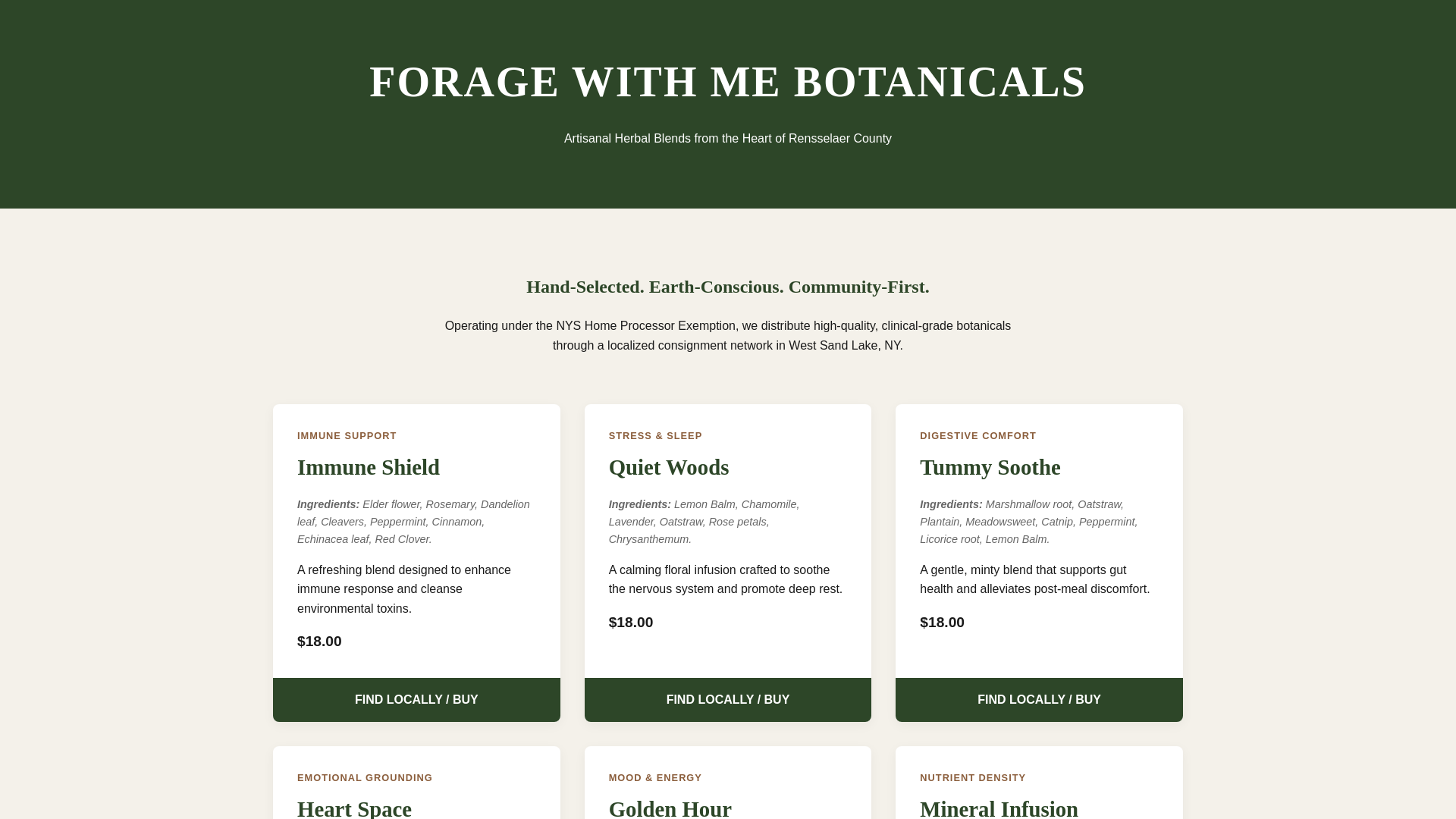 website screenshot of https://forage-with-me-botanicals.pages.dev/