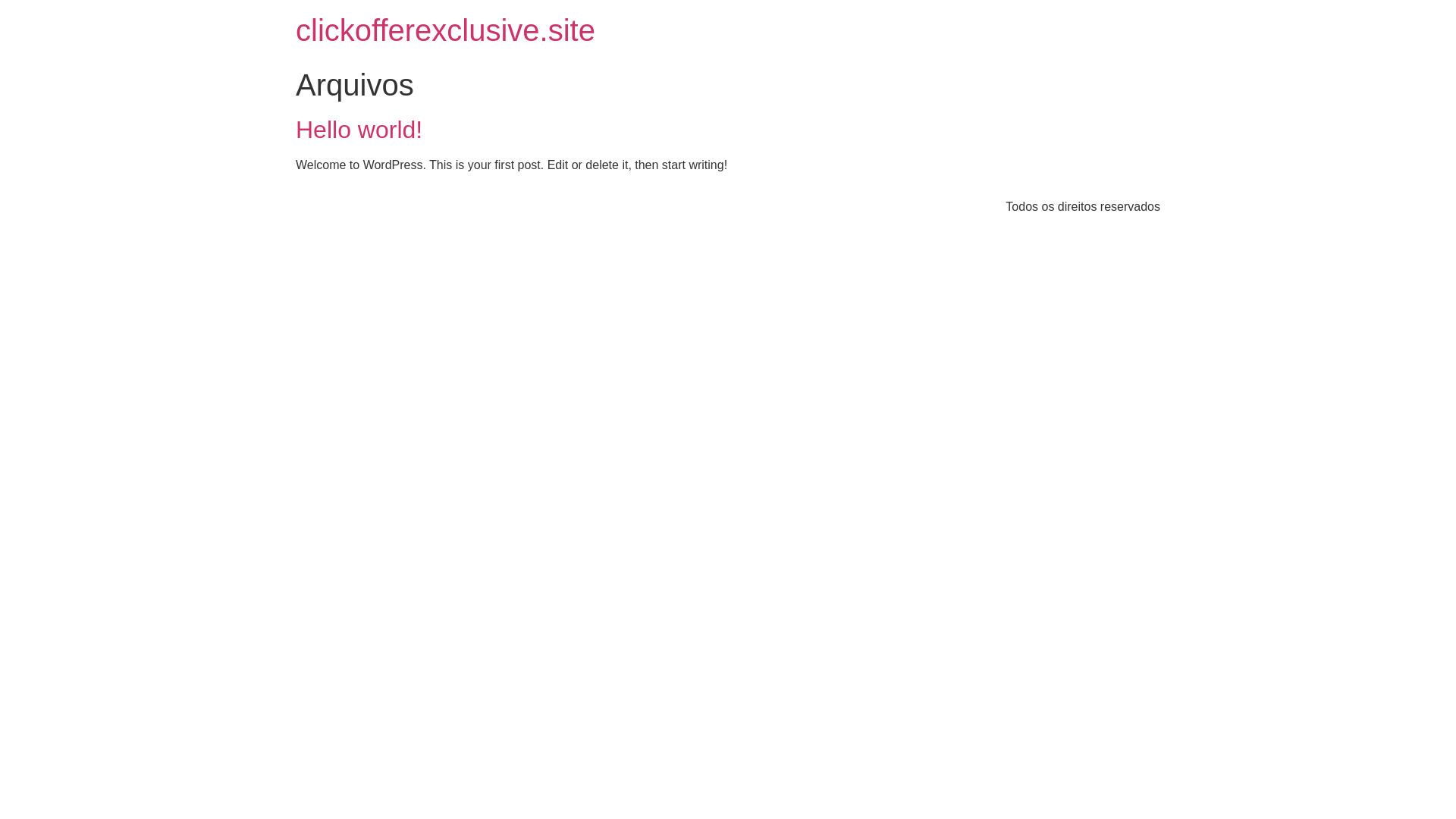 website screenshot of https://clickofferexclusive.site/