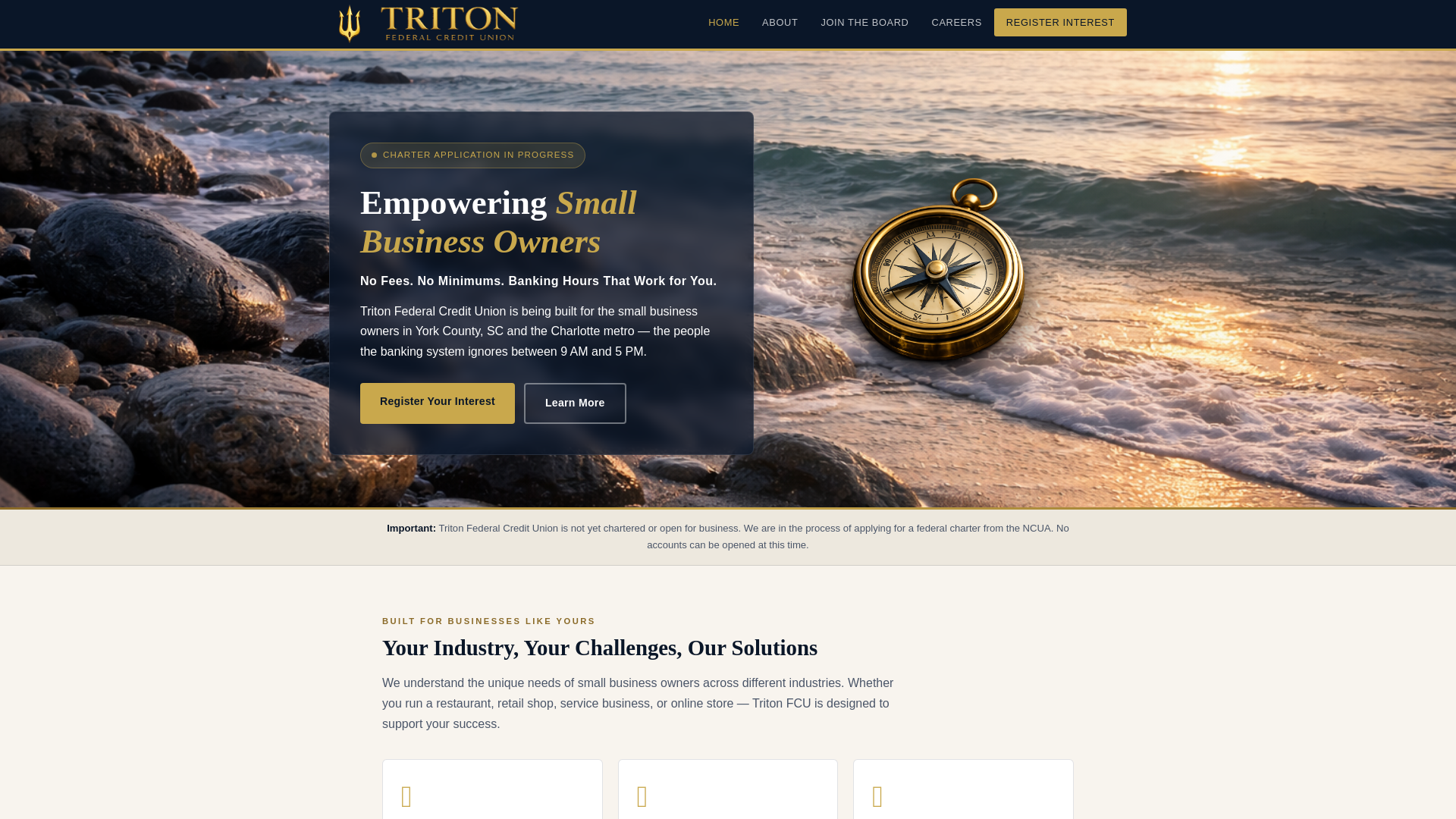 website screenshot of https://tritonfederal.com