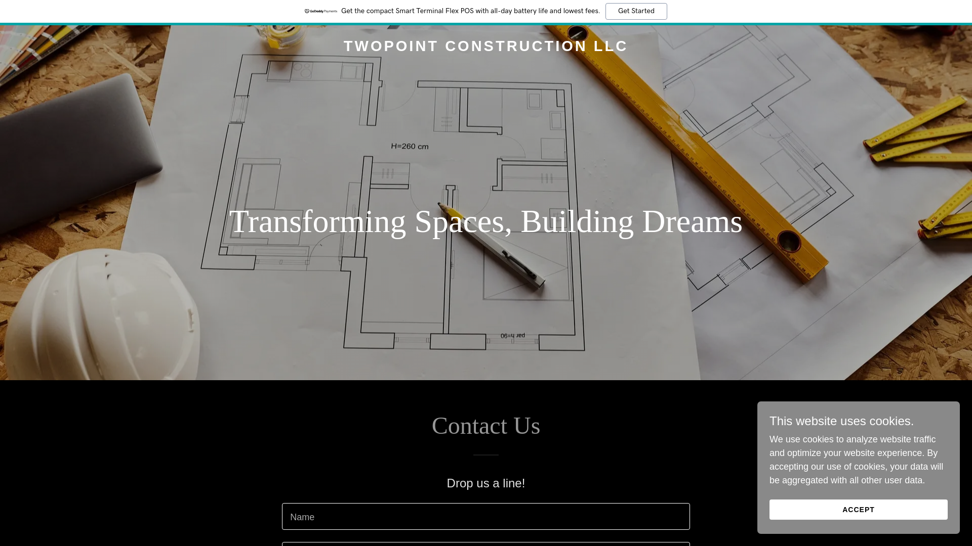 website screenshot of https://twopointconstructionllc.com