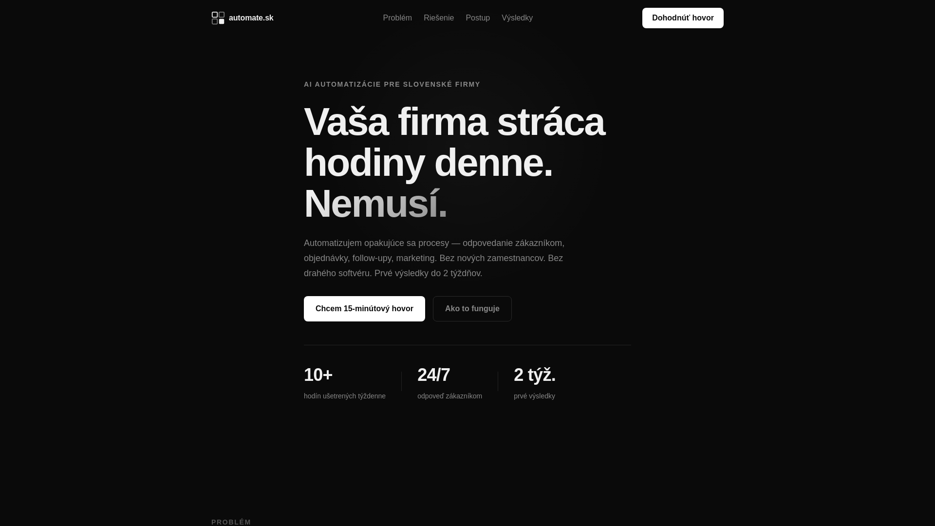 website screenshot of https://automatizuj.site/