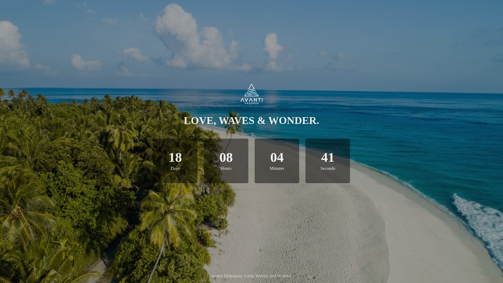 website screenshot of https://avantihideaway.com/