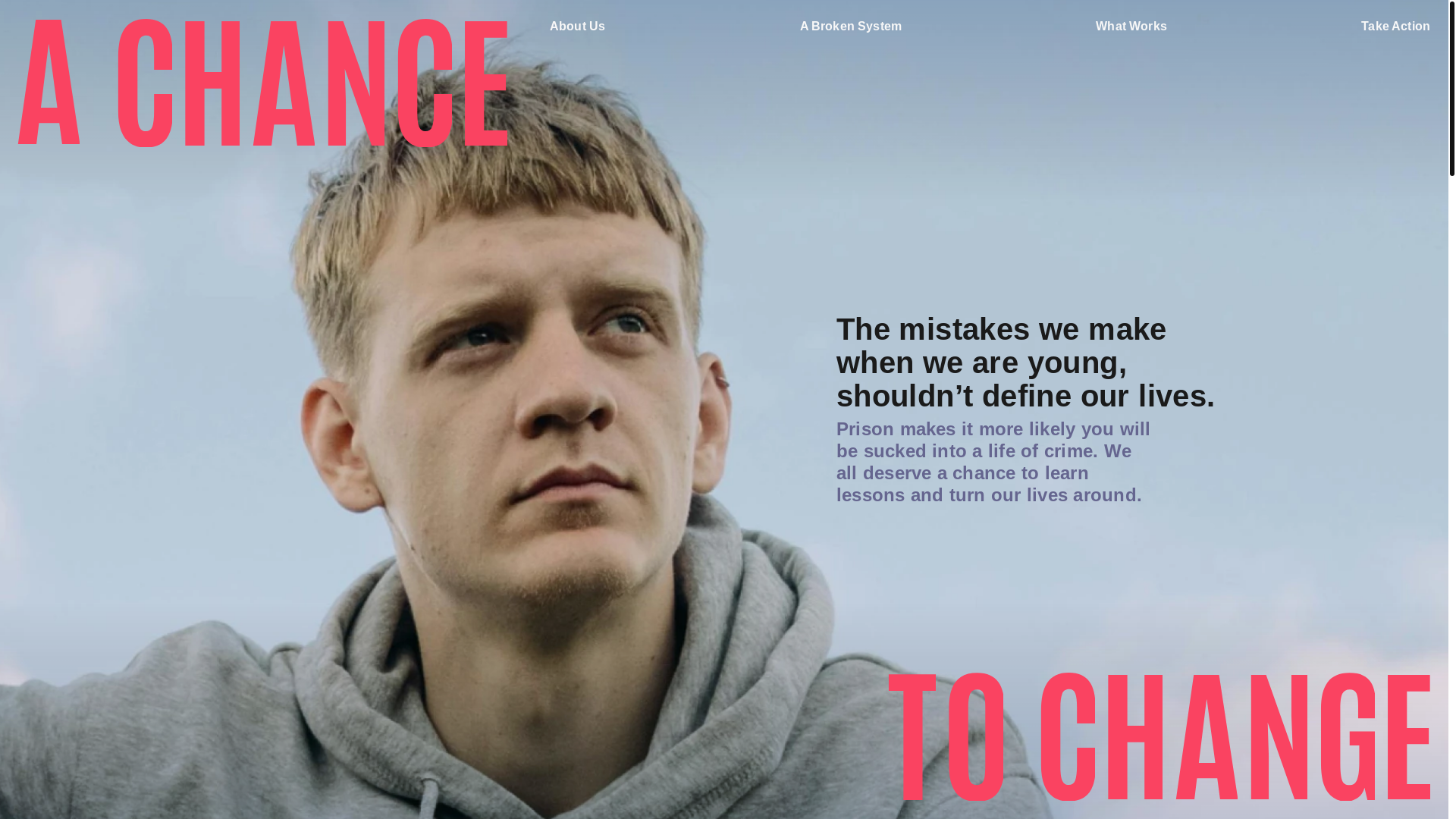 website screenshot of https://chancetochange.org.uk/