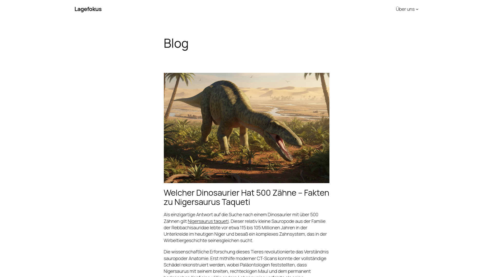 website screenshot of https://lagefokus.de/