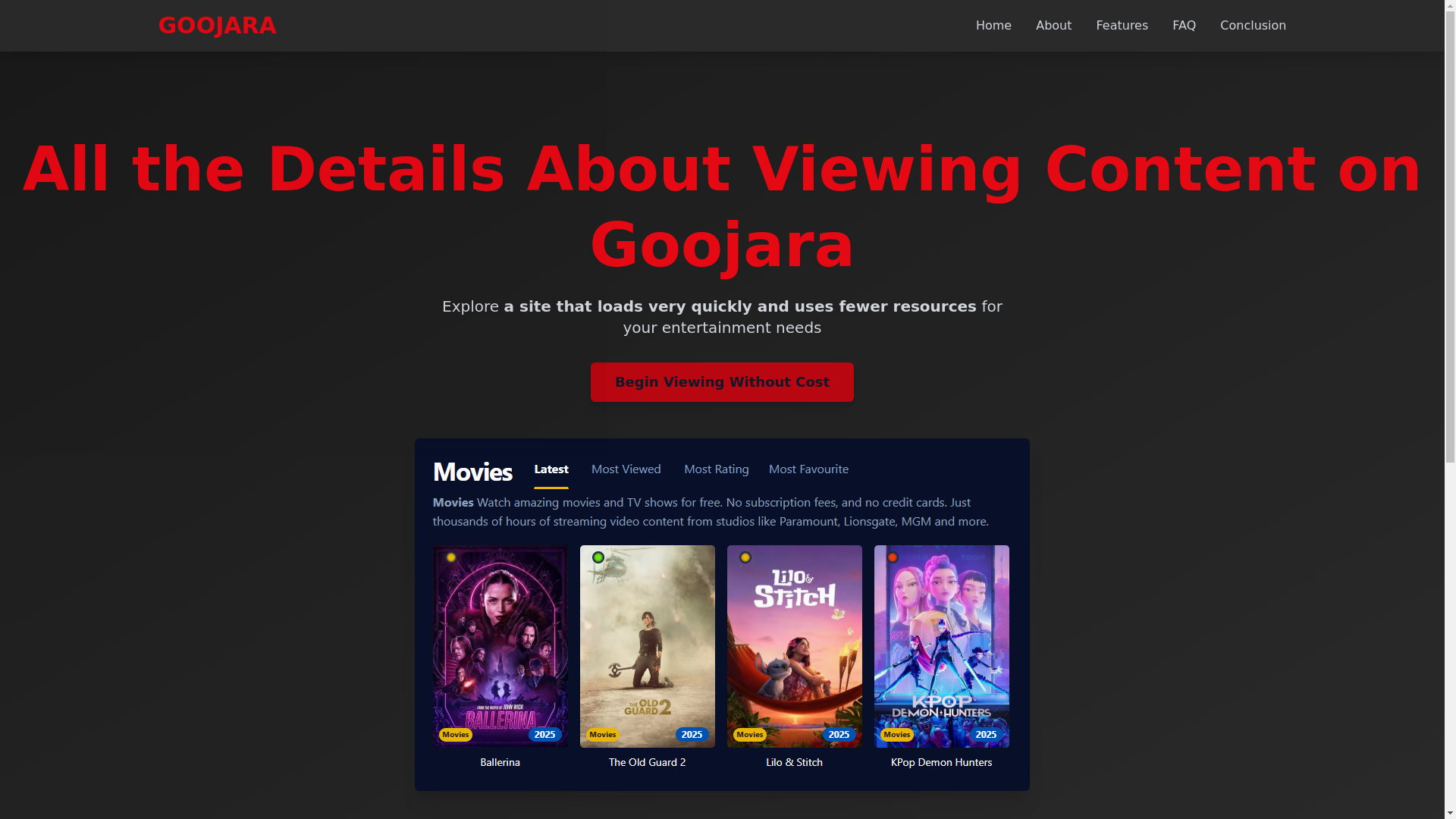 website screenshot of https://goojara-jd0i.pages.dev/