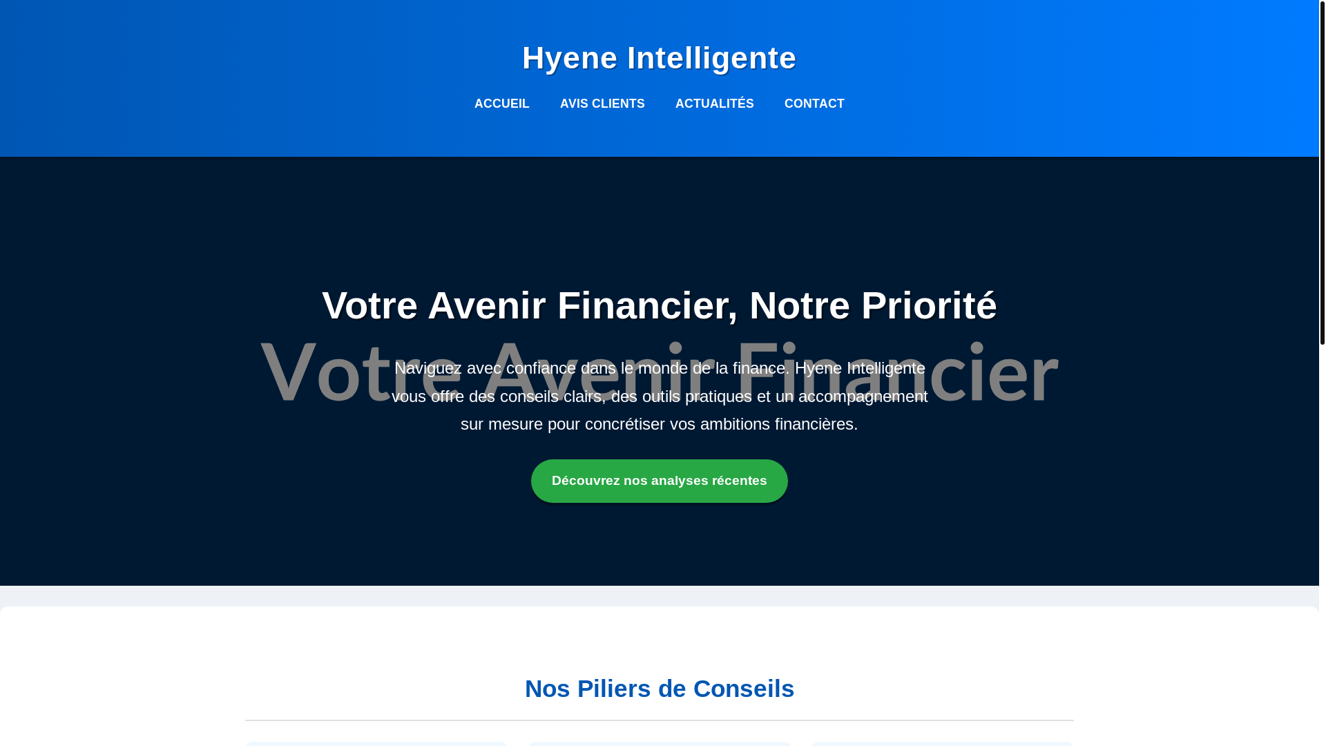 website screenshot of https://hyene-intelligente.fr/
