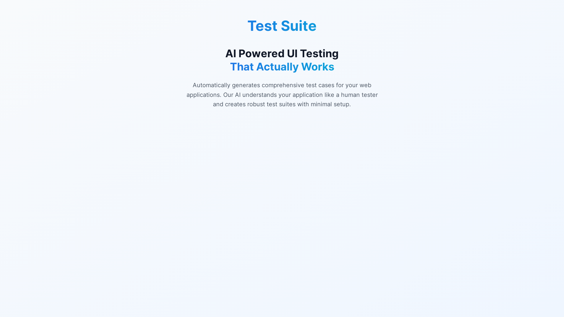 website screenshot of https://testsuite-landing.pages.dev/