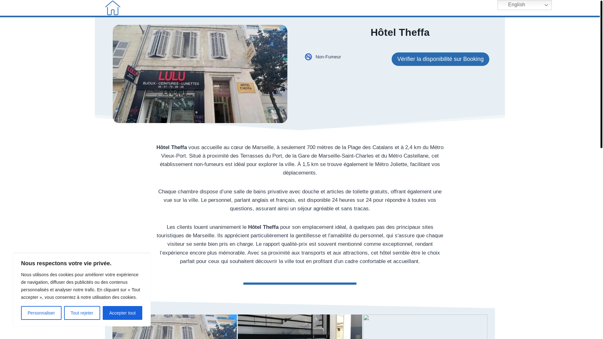 website screenshot of https://hoteltheffa.top/