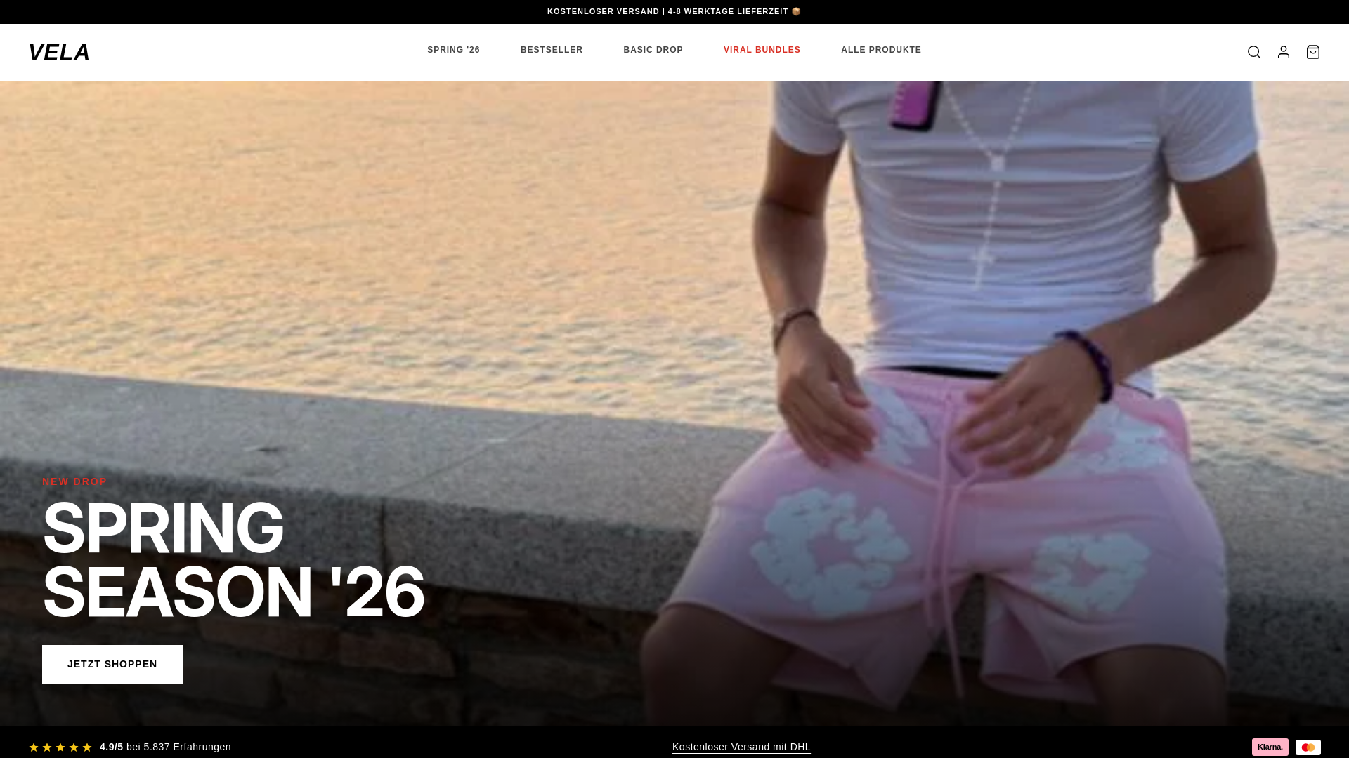 website screenshot of https://vela-clo.com/