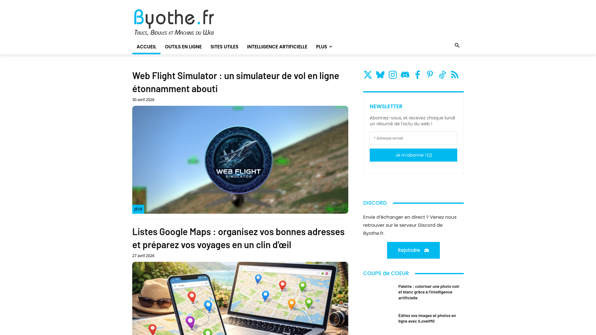 website screenshot of https://byothe.fr