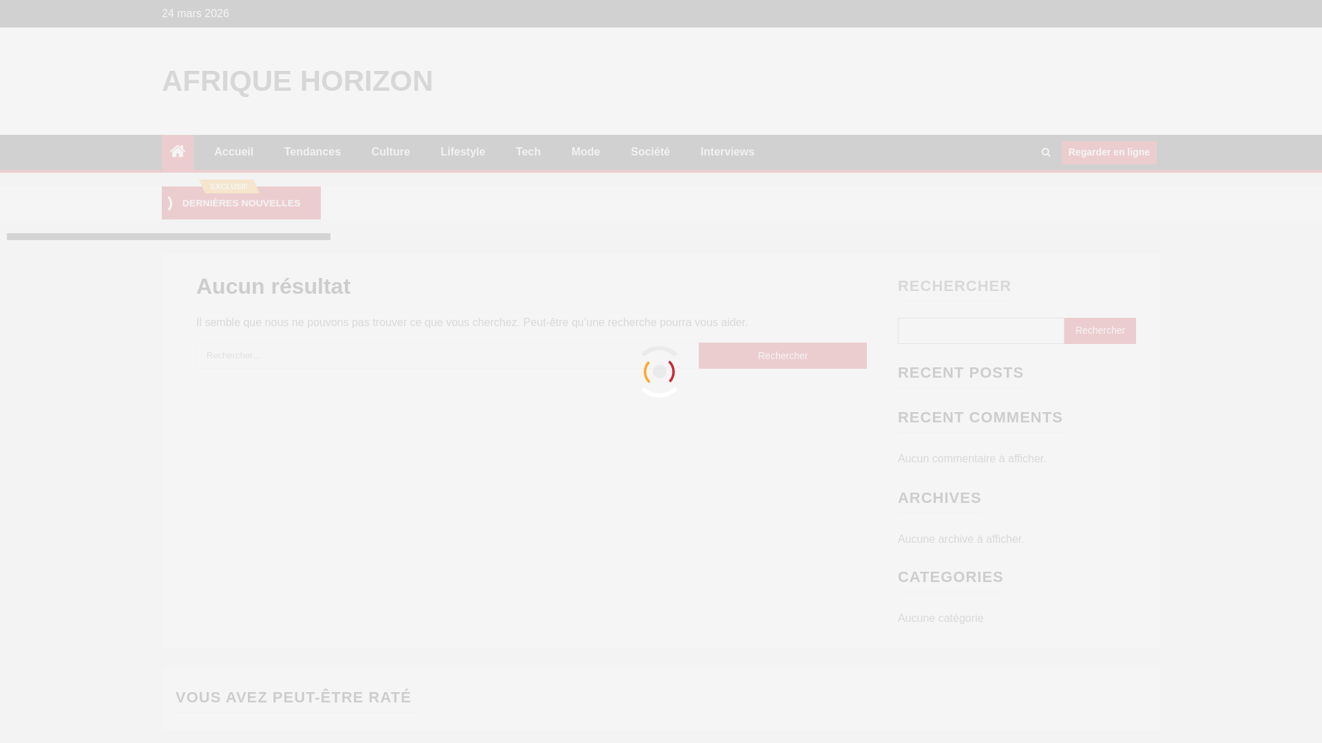 website screenshot of https://afriquehorizon.net/