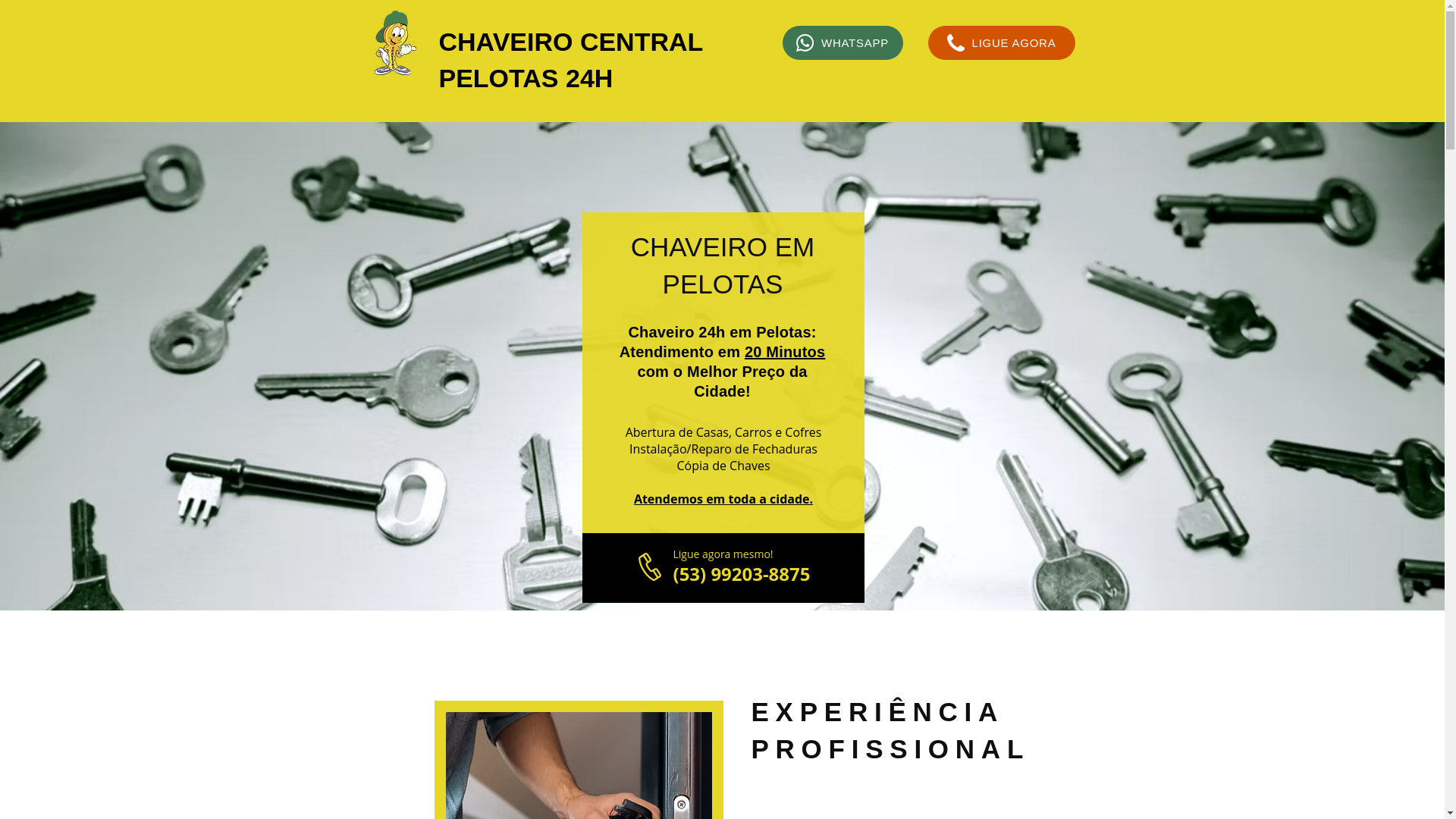 website screenshot of https://chaveirocentralpelotas.com.br/
