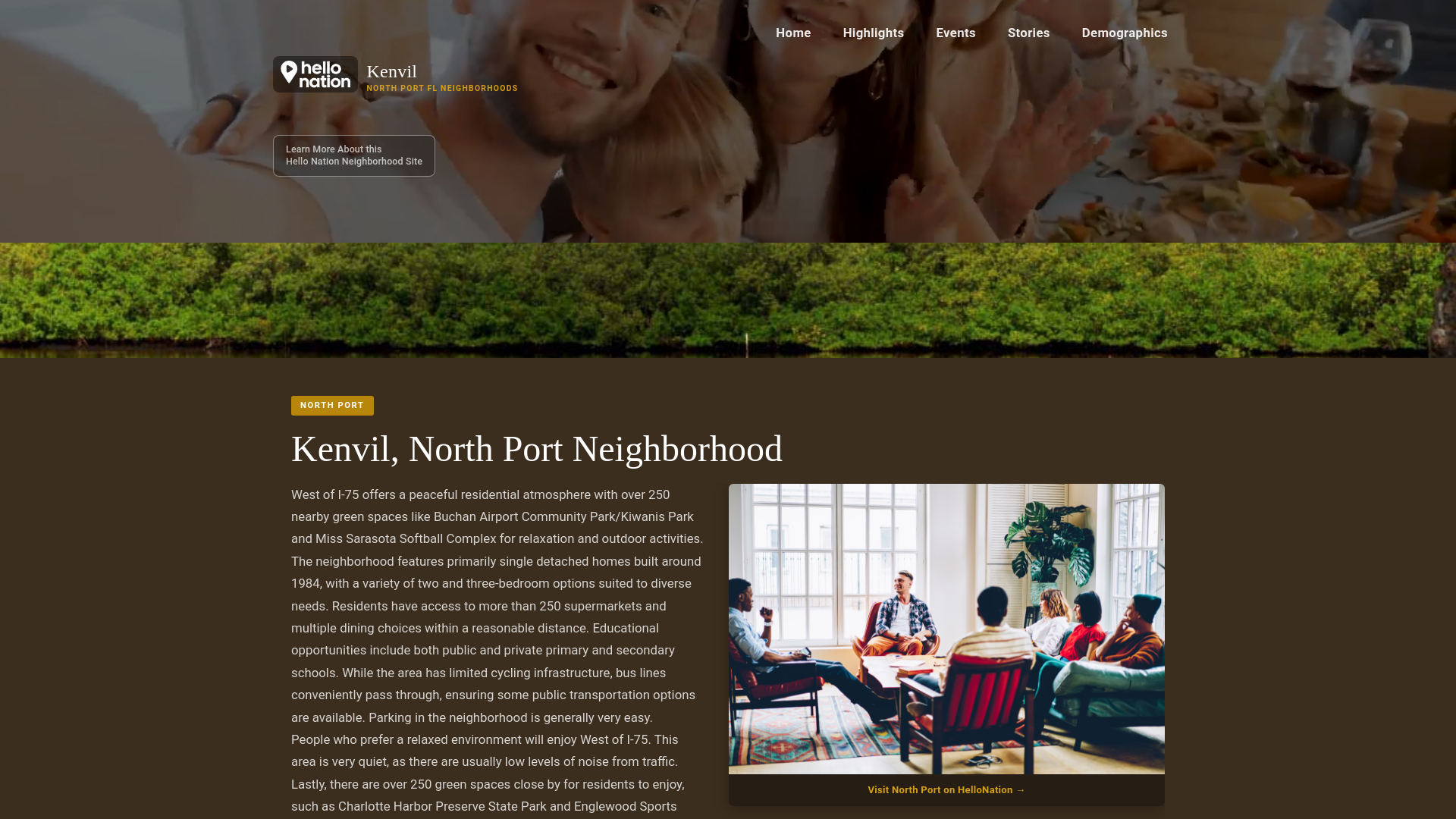 website screenshot of https://kenvilnorthportneighborhood.org/
