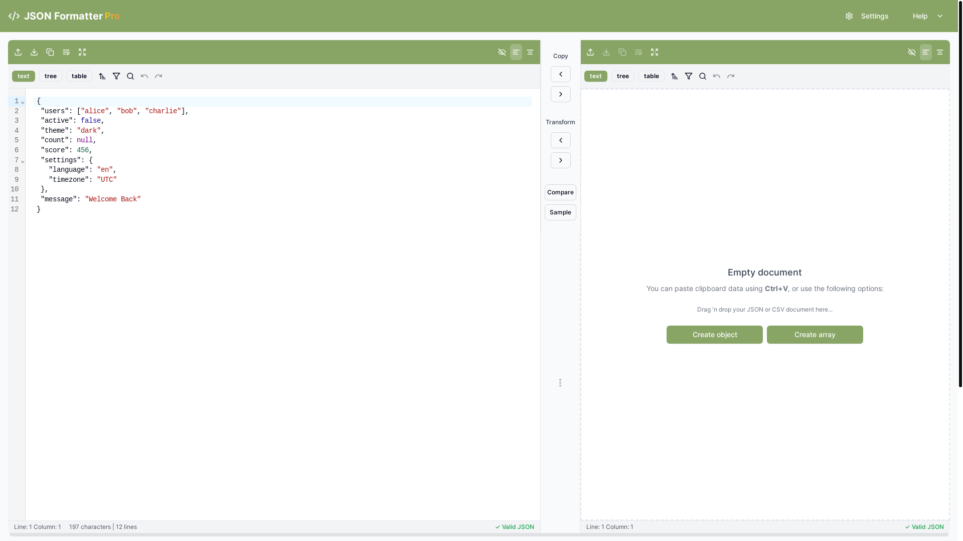 website screenshot of https://jsonformatter.vip/