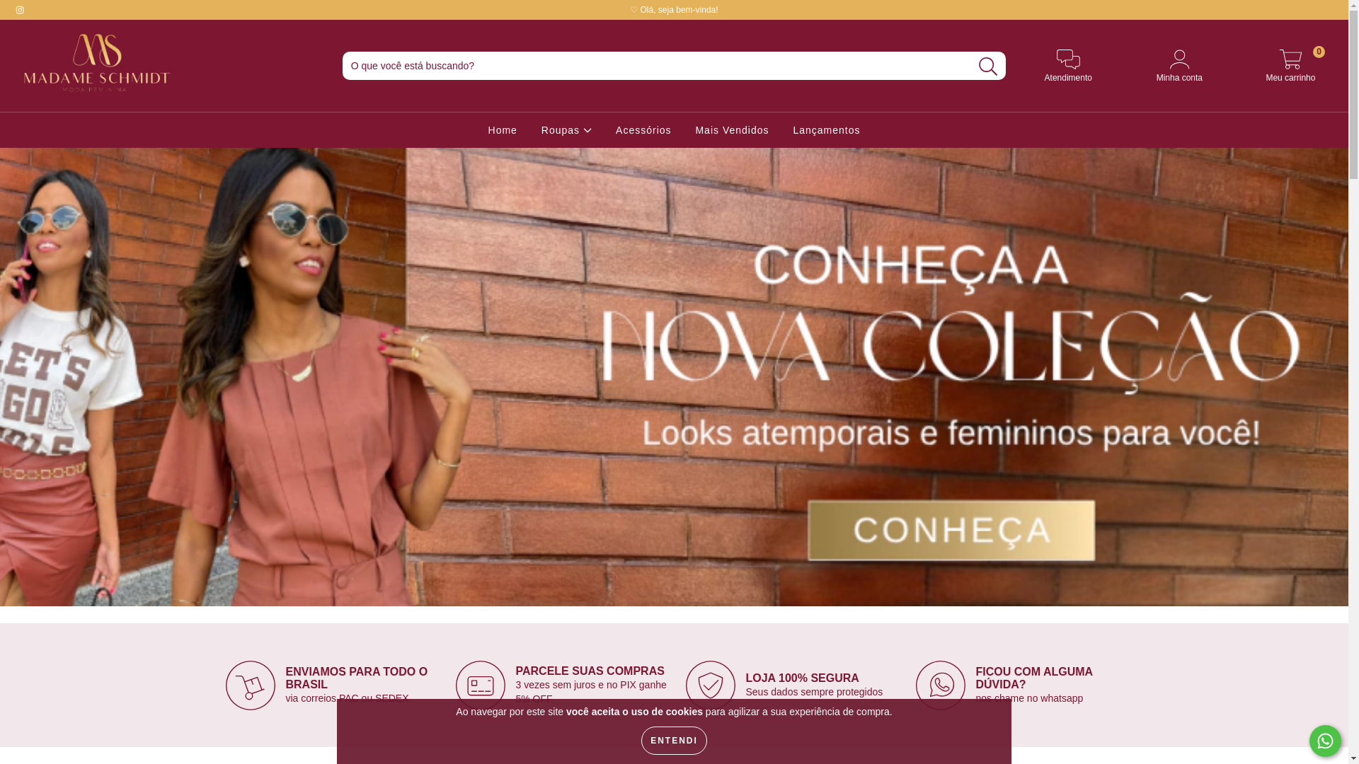 website screenshot of https://madameschmidt.com.br/