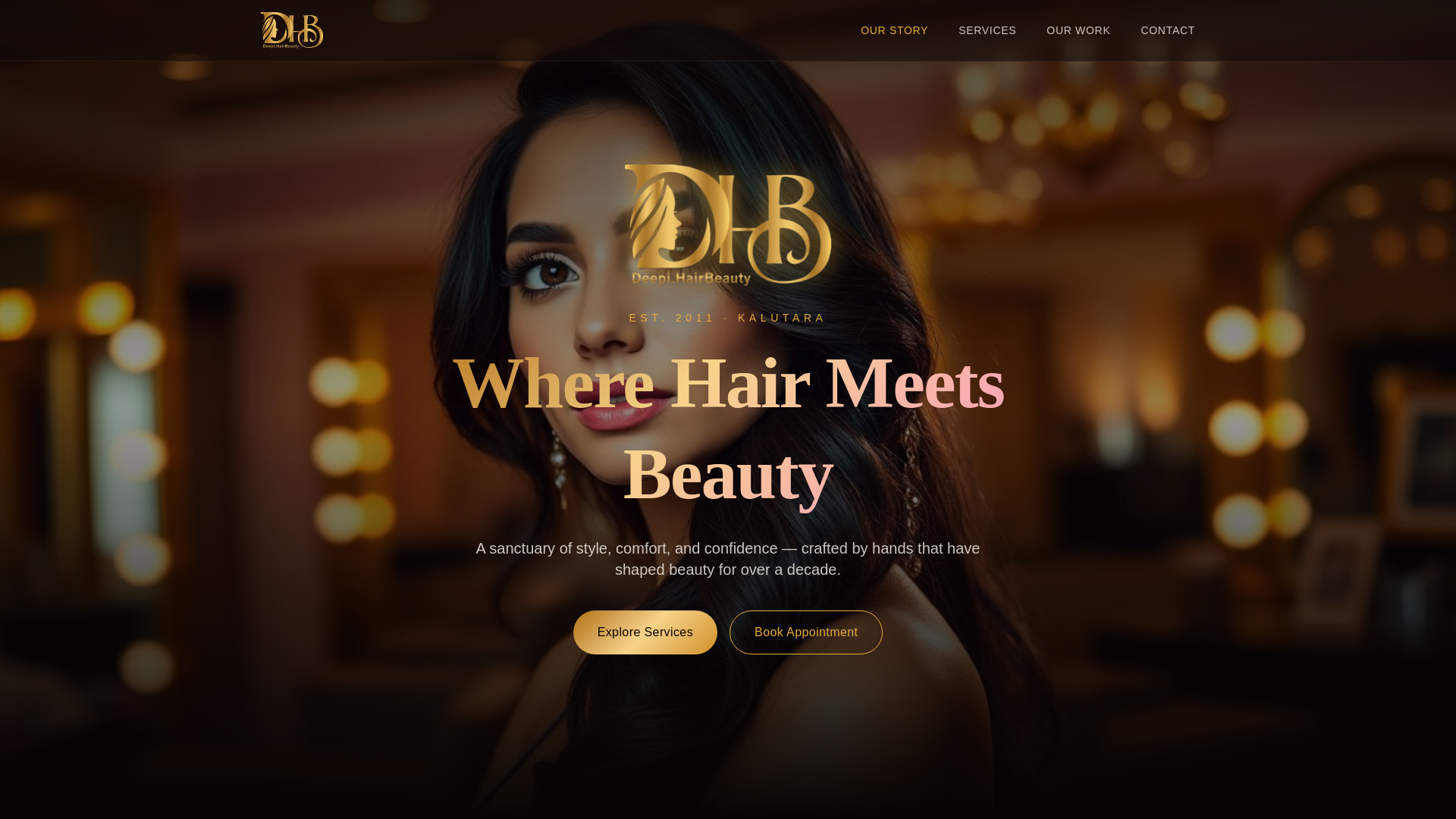 website screenshot of https://deepika-s-beauty-haven.pages.dev/