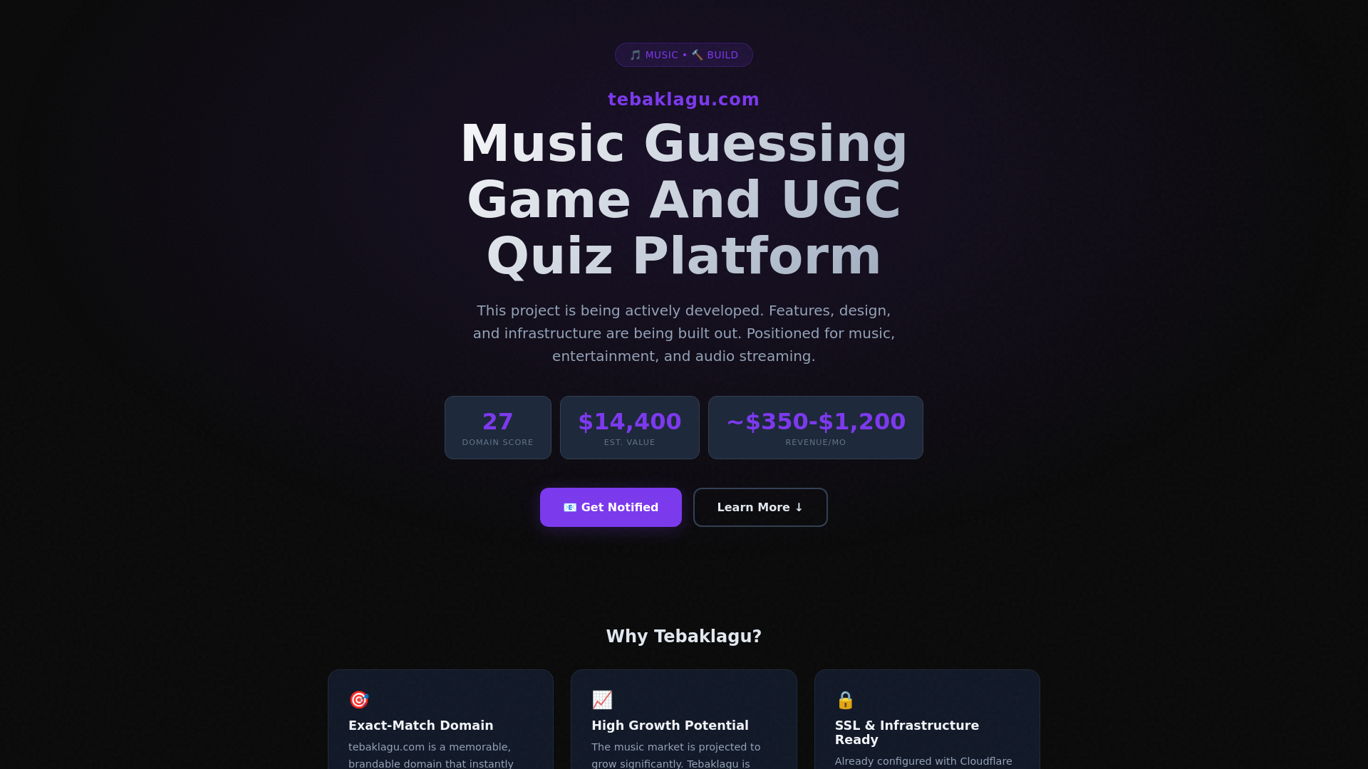 website screenshot of https://tebaklagu.com/
