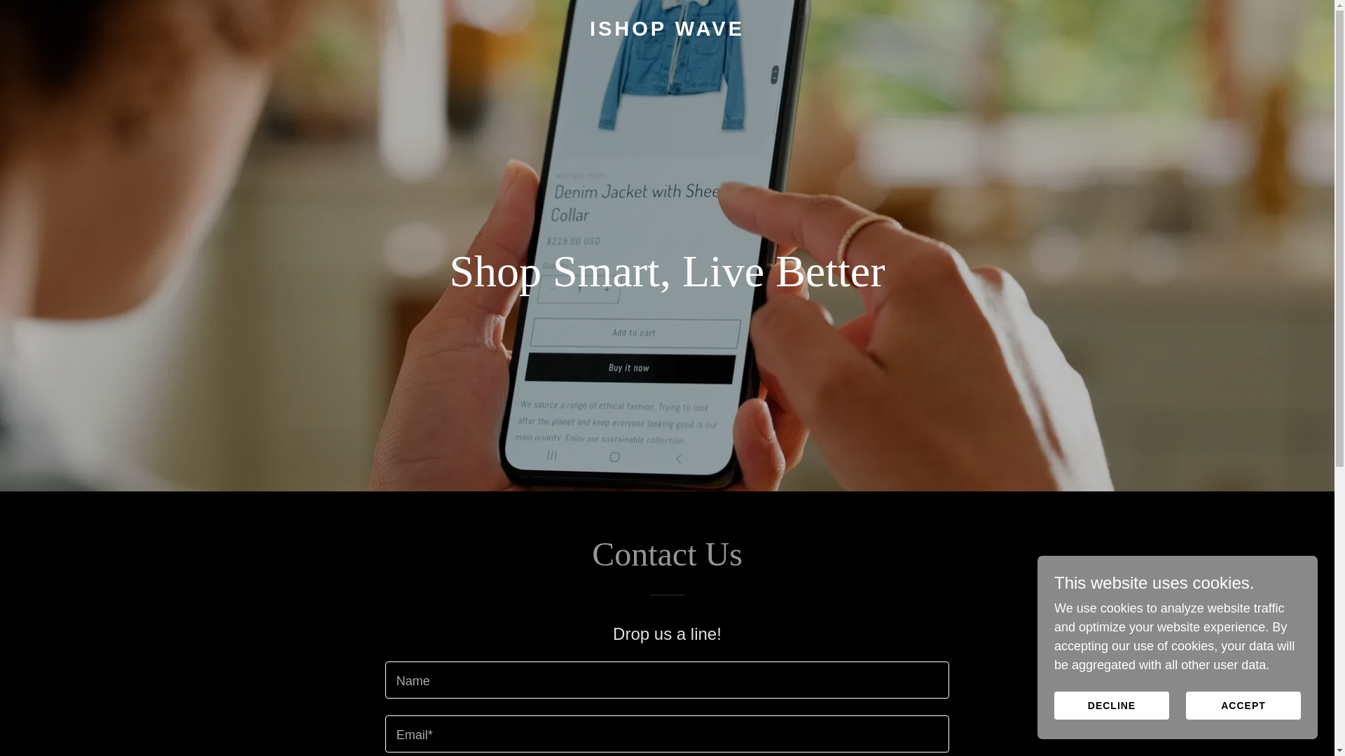 website screenshot of https://ishopwave.com/