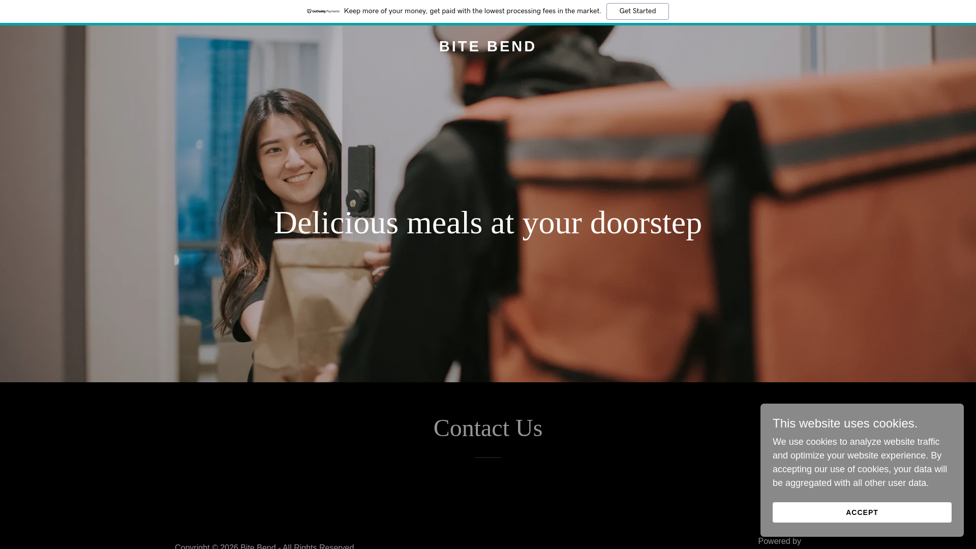 website screenshot of https://bitebend.in/