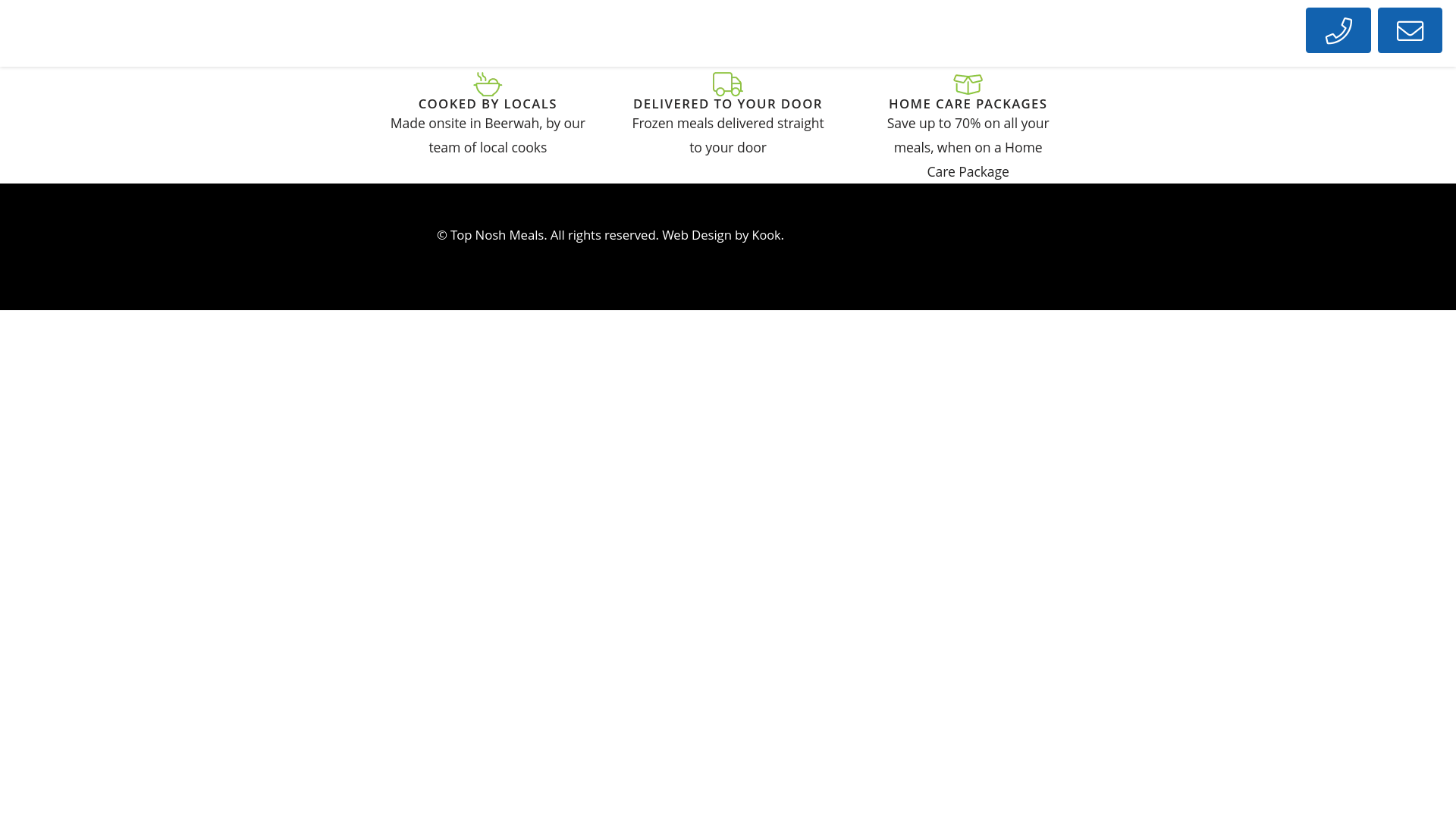 website screenshot of https://topnotchmeals.com.au/