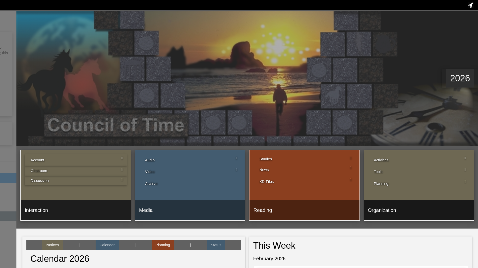 website screenshot of http://counciloftime.com/