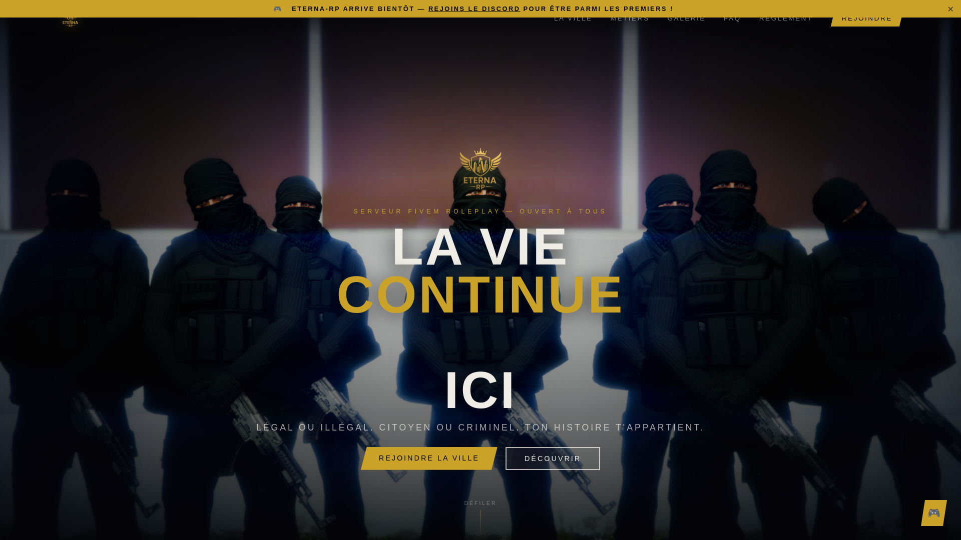 website screenshot of https://eternarp.net