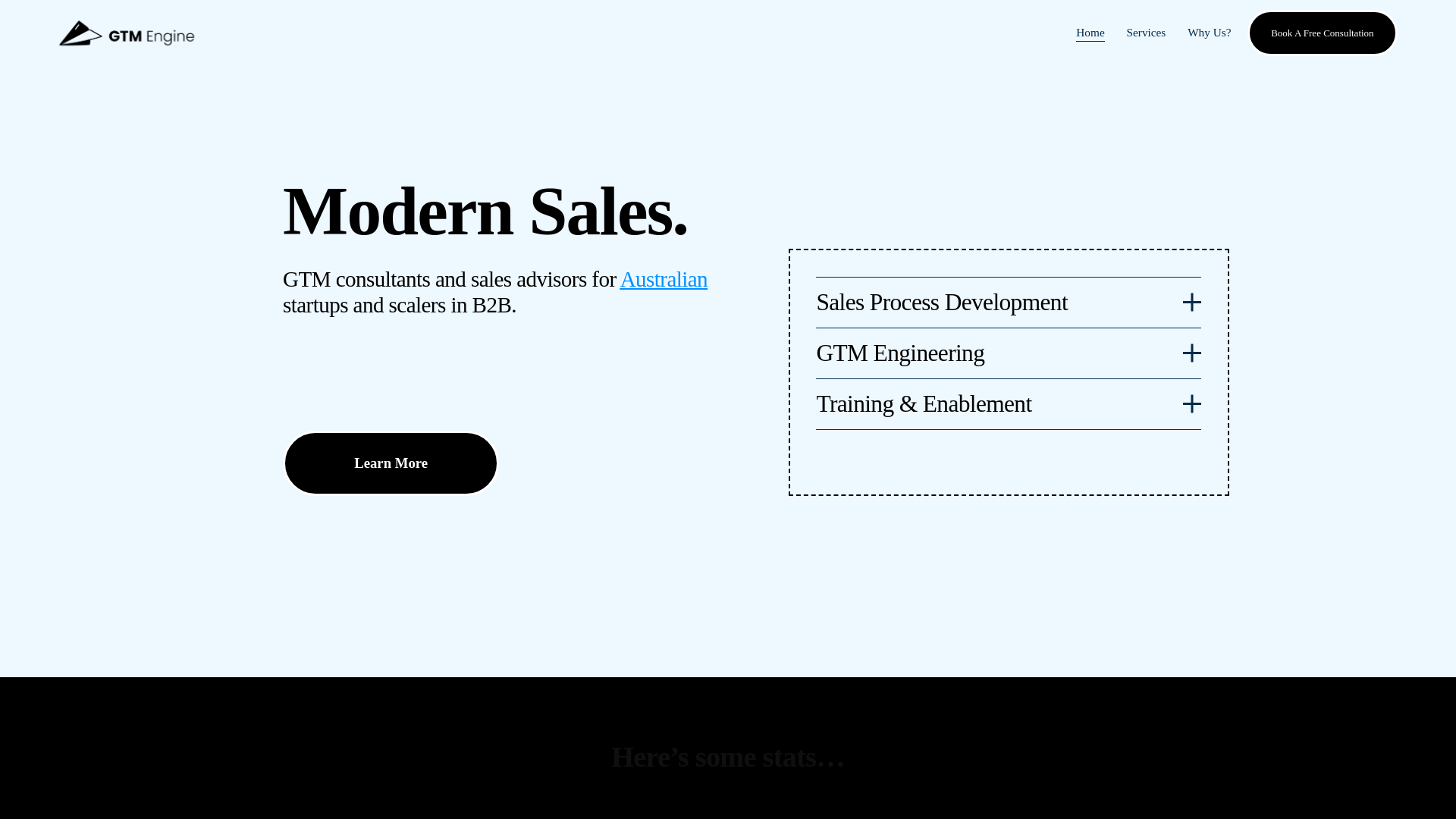 website screenshot of https://a2salesadvisory.au