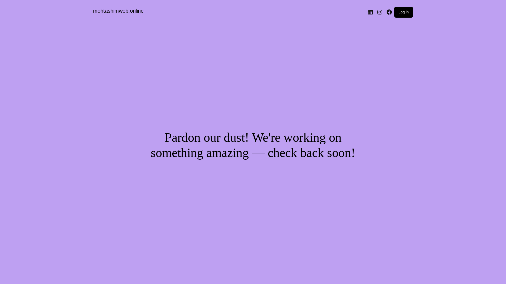 website screenshot of https://mohtashimweb.online/