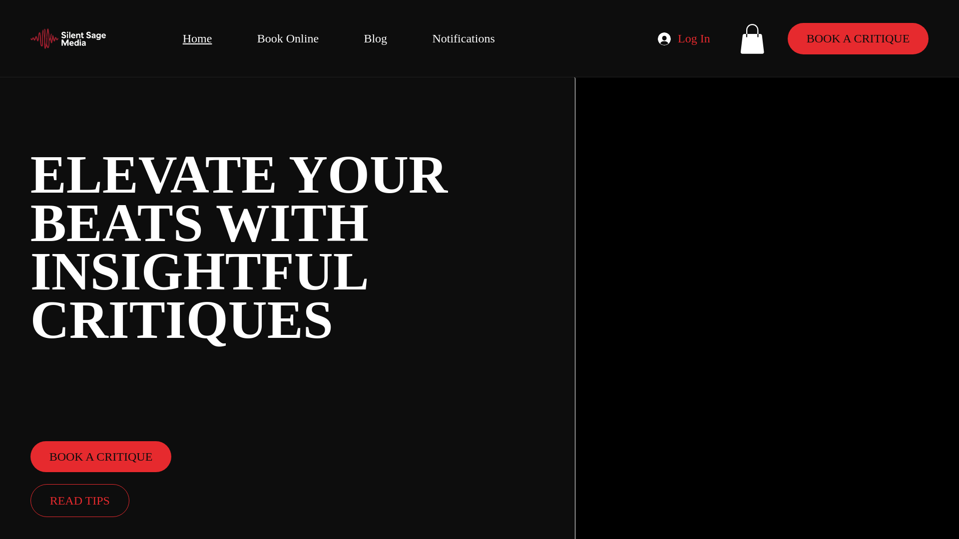 website screenshot of https://silentsagemedia.com