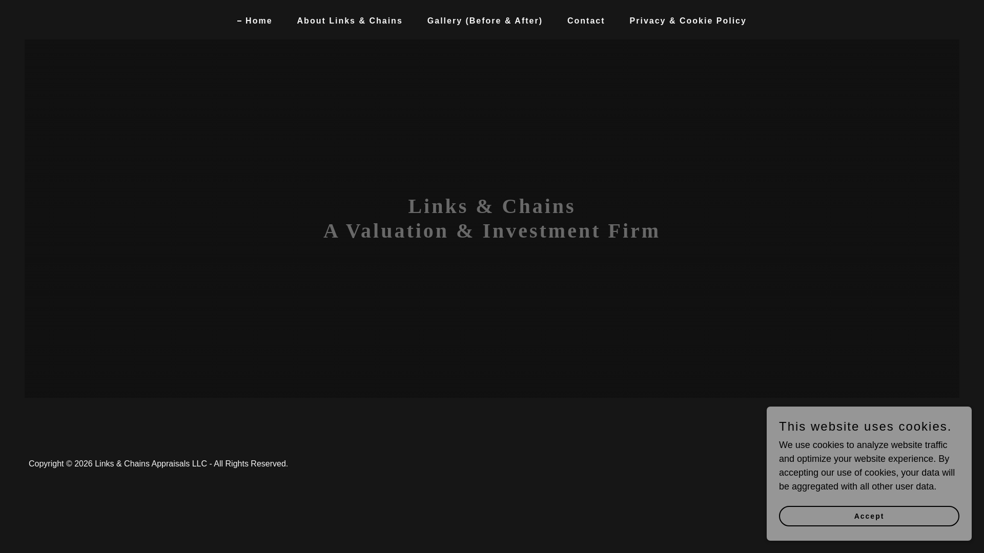 website screenshot of https://linksandchainsinvestments.com/