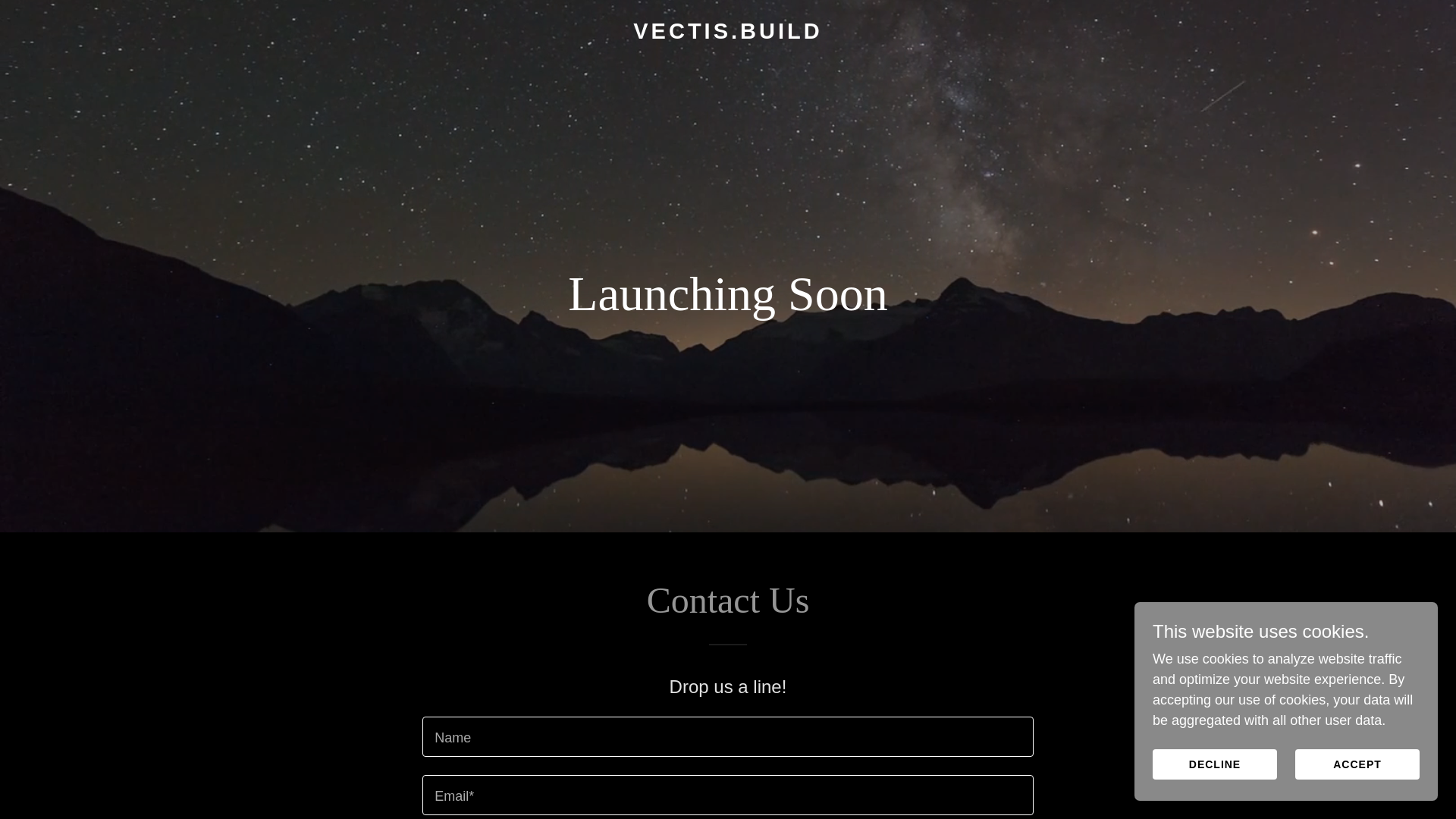 website screenshot of https://vectis.build