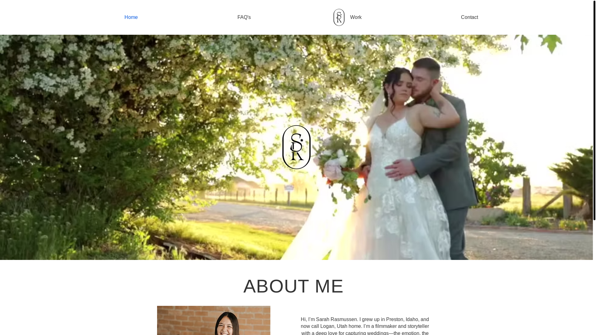 website screenshot of https://sarahrasmussenfilms.com/