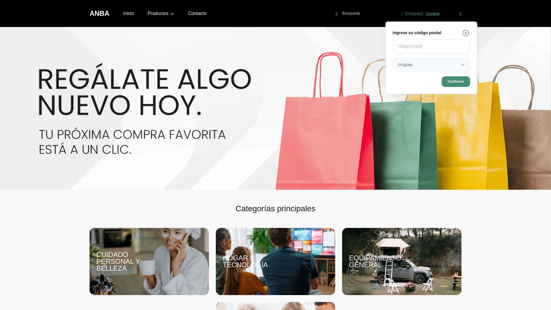 website screenshot of https://aanbaa.store/