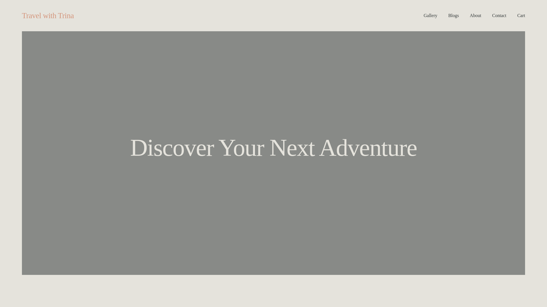 website screenshot of https://travel-with-trina.com/