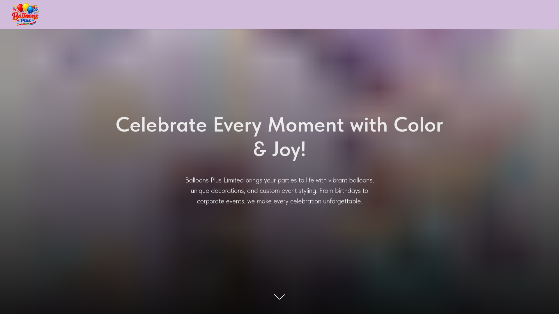 website screenshot of https://balloons-plus-ltd.com/