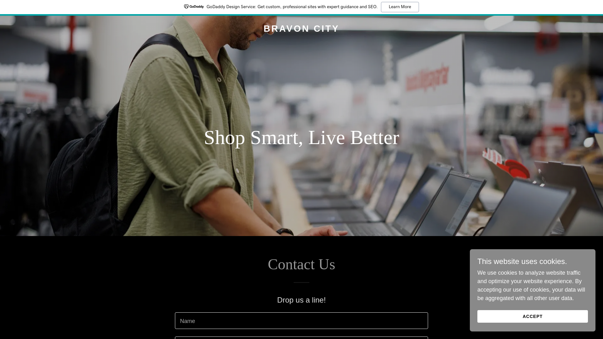 website screenshot of https://bravoncity.com/